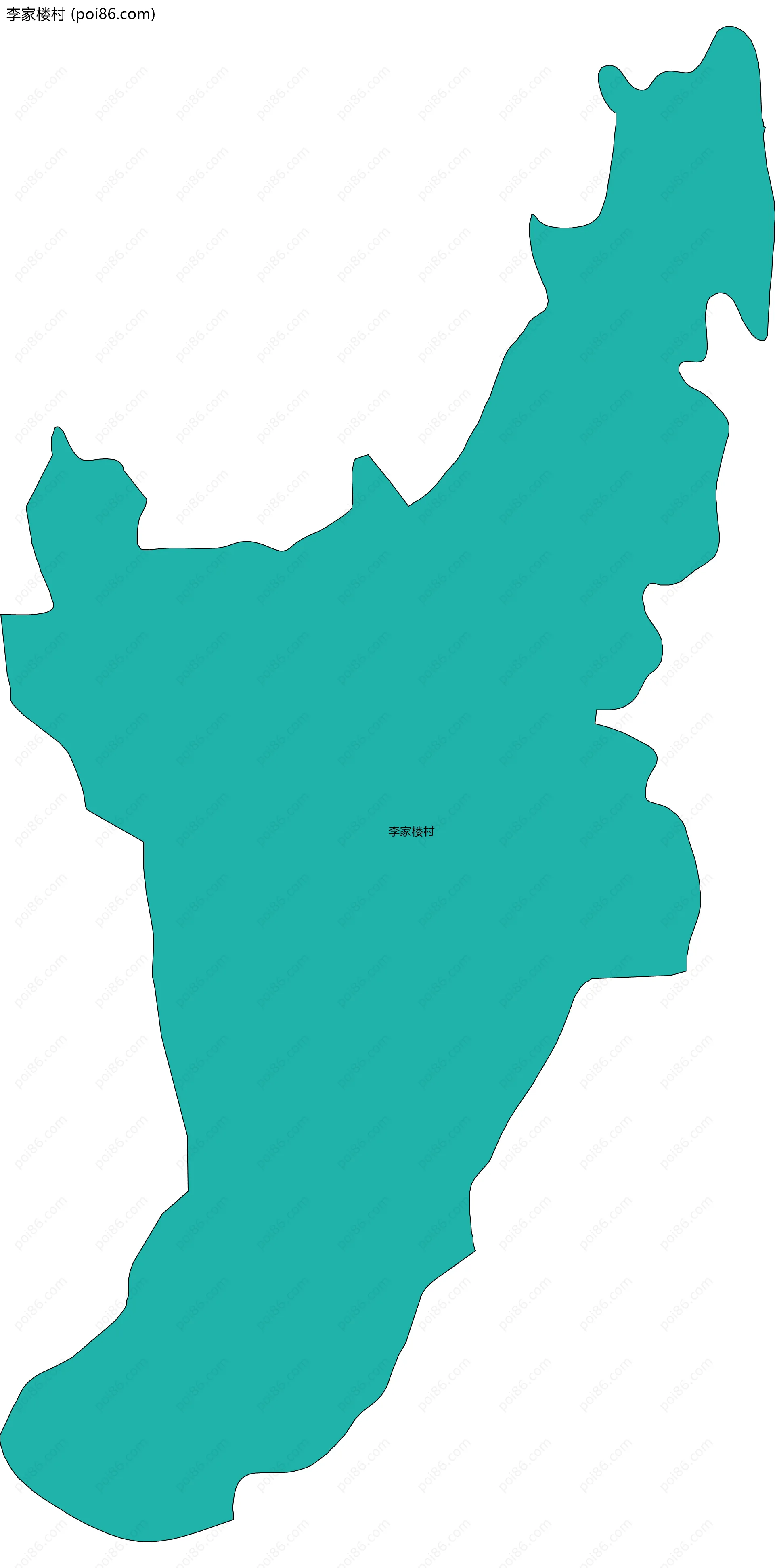 李家楼村边界地图