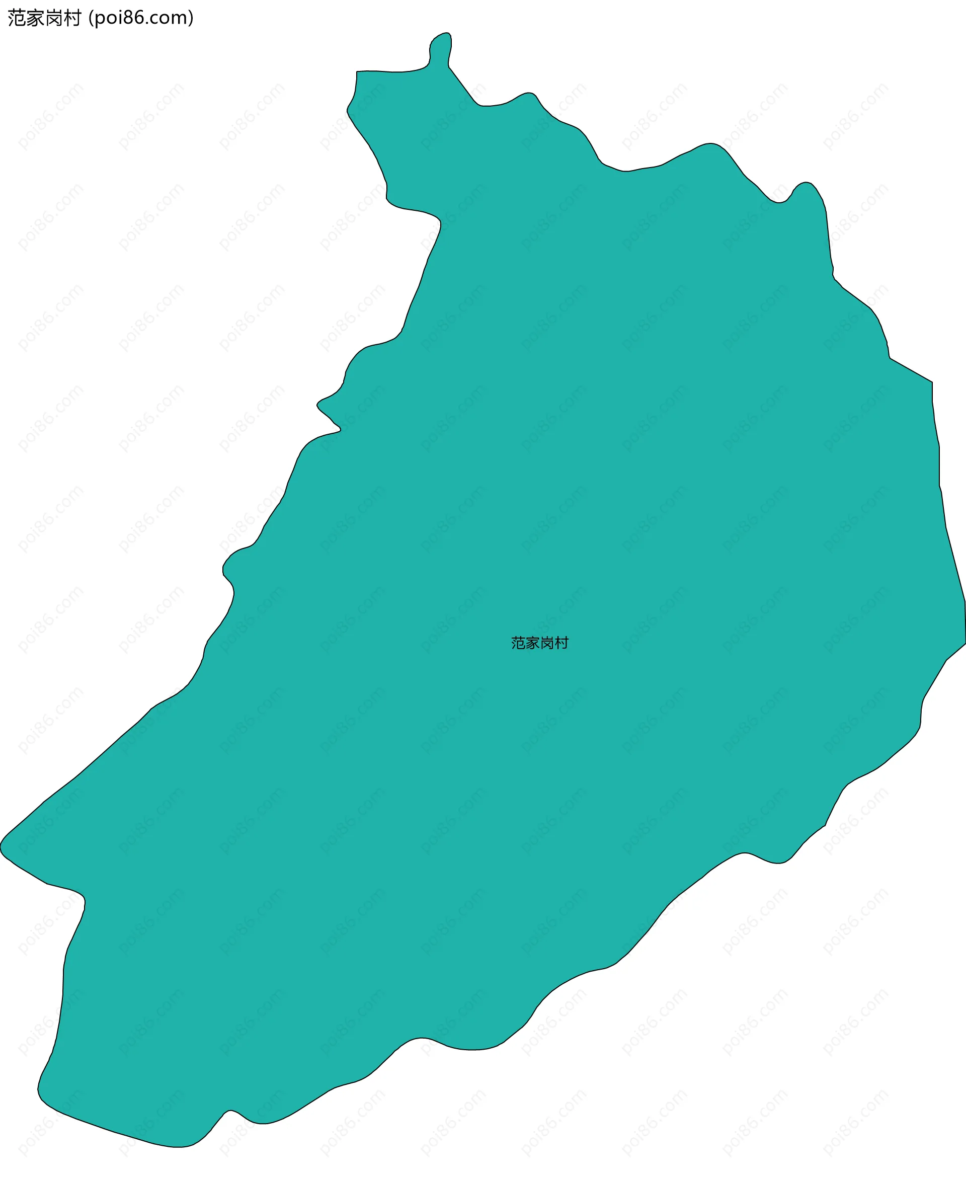 范家岗村边界地图