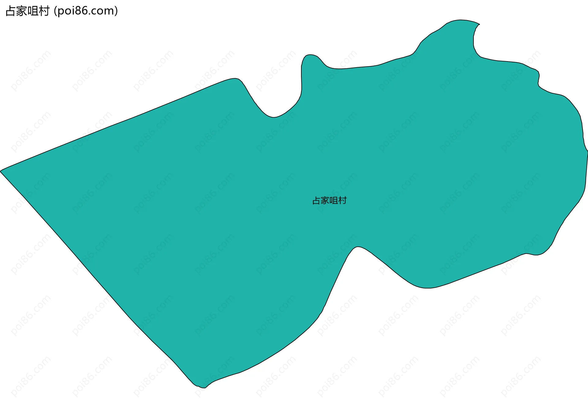 占家咀村边界地图