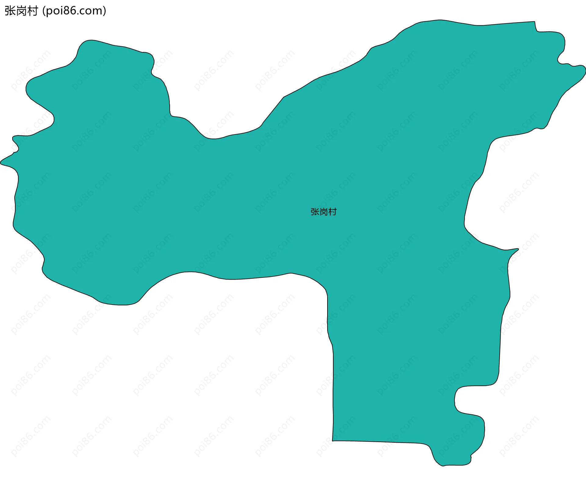 张岗村边界地图