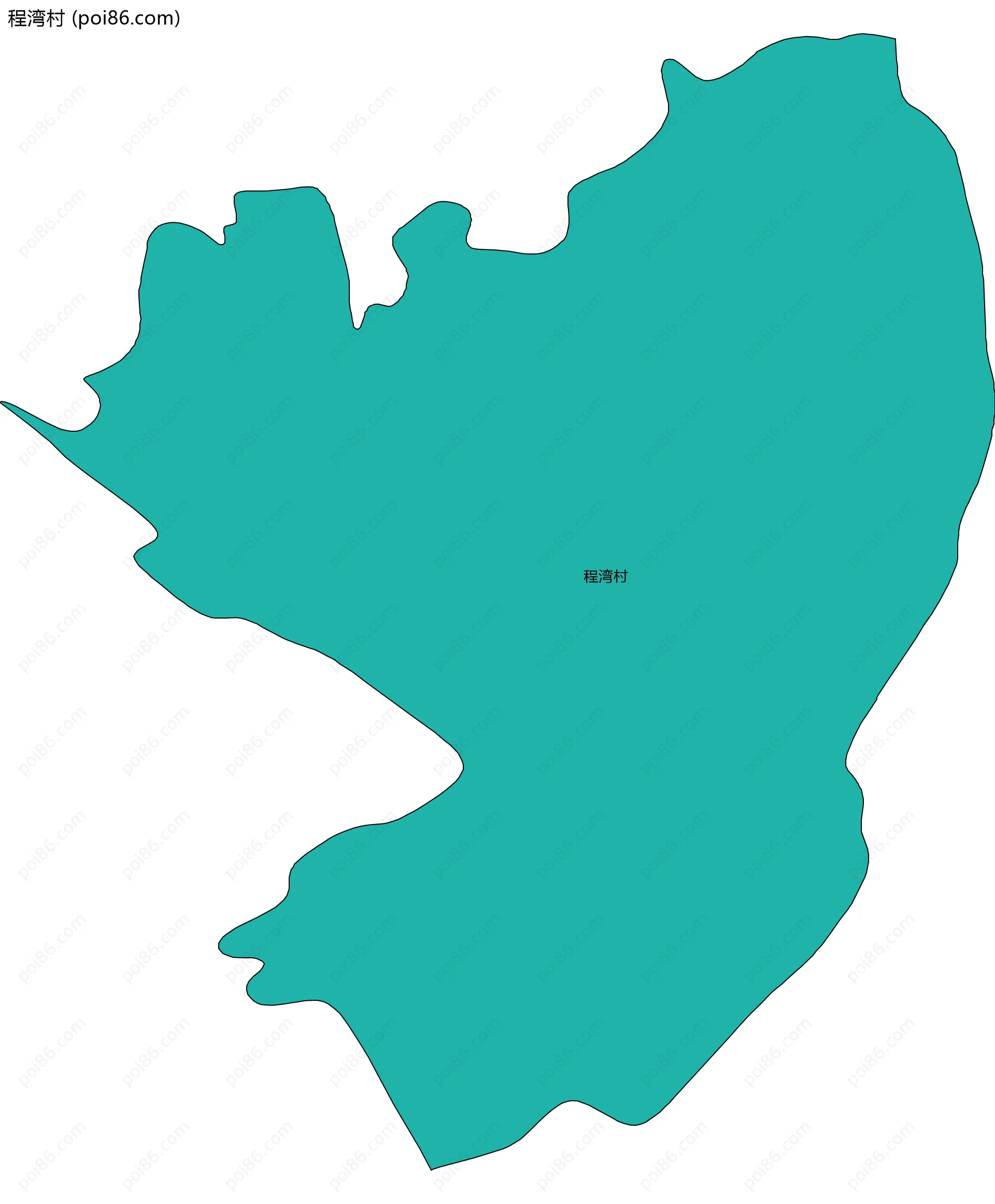 程湾村边界地图