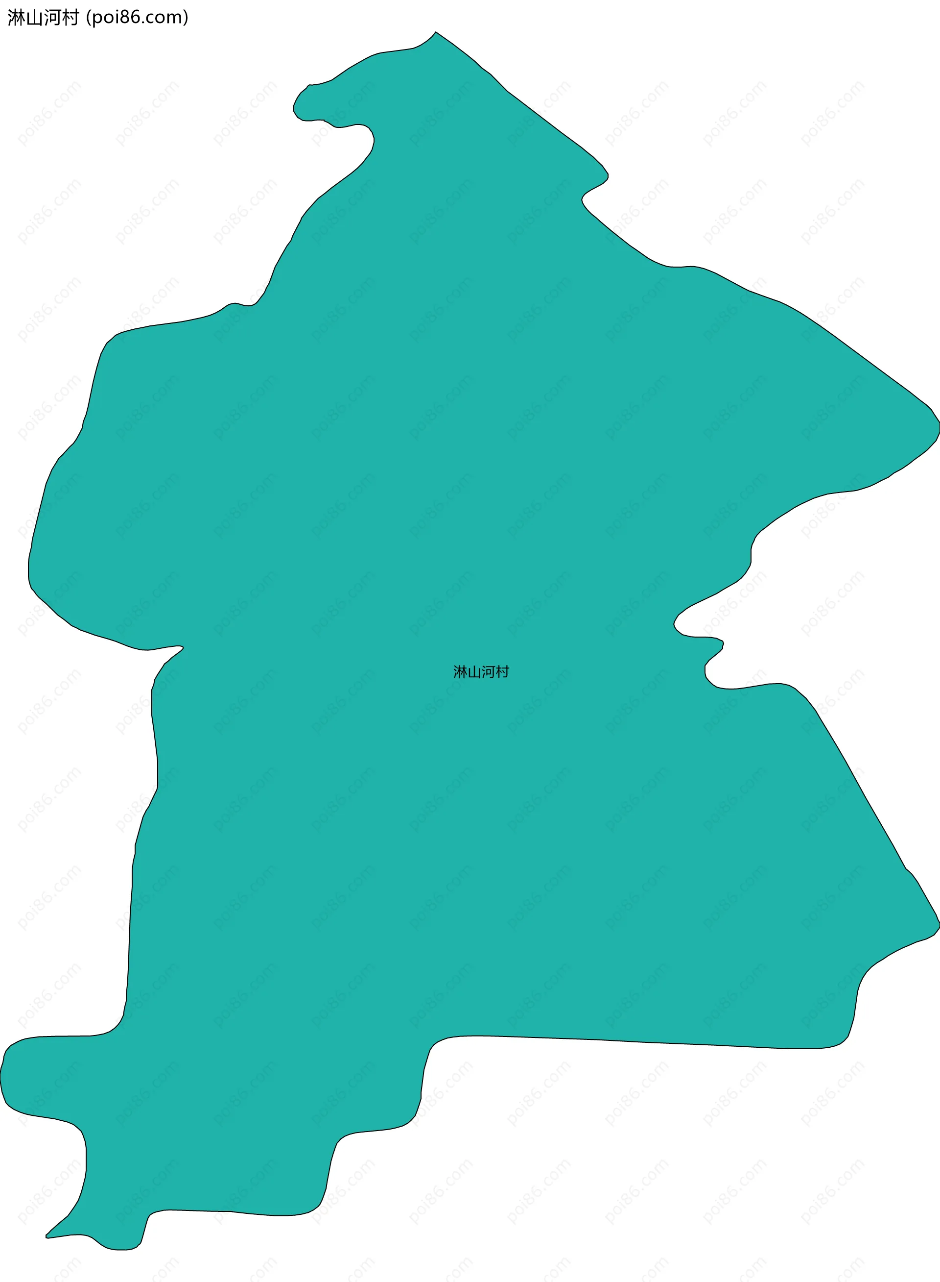 淋山河村边界地图