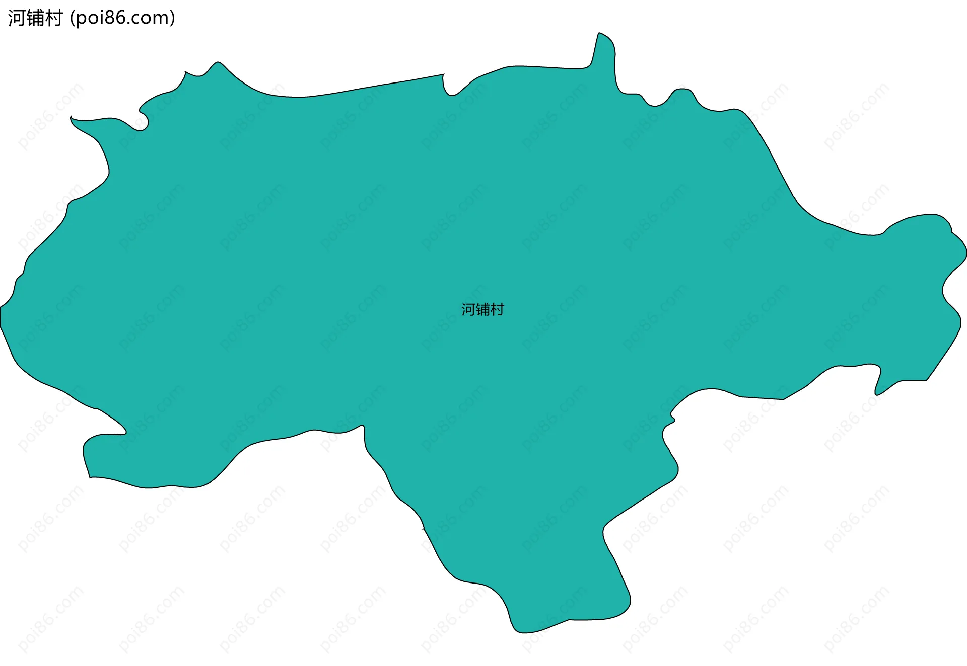 河铺村边界地图