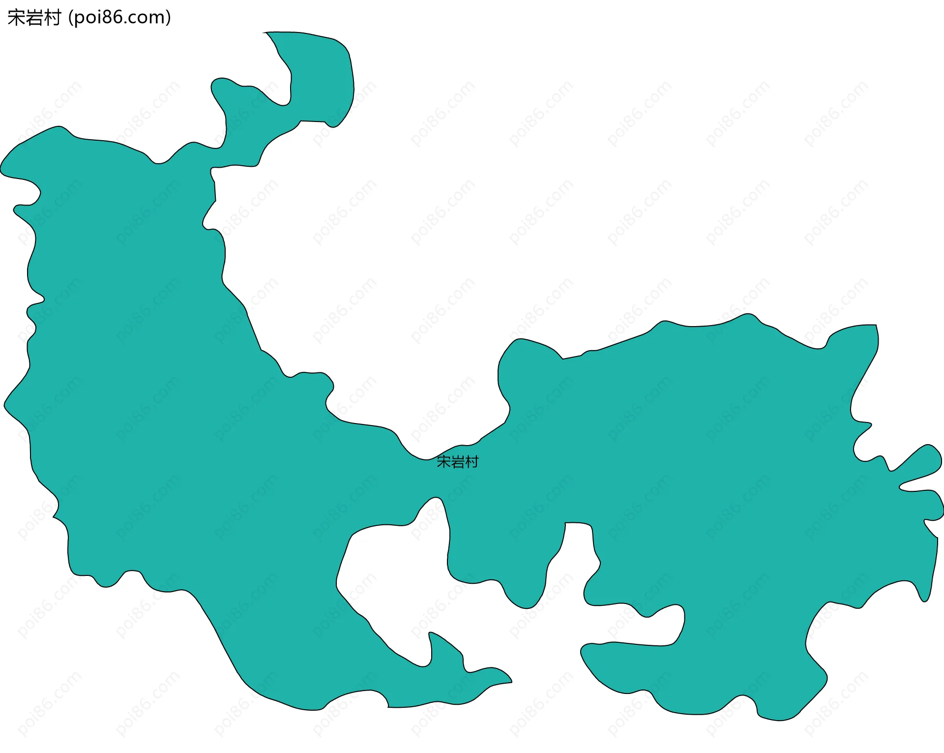 宋岩村边界地图