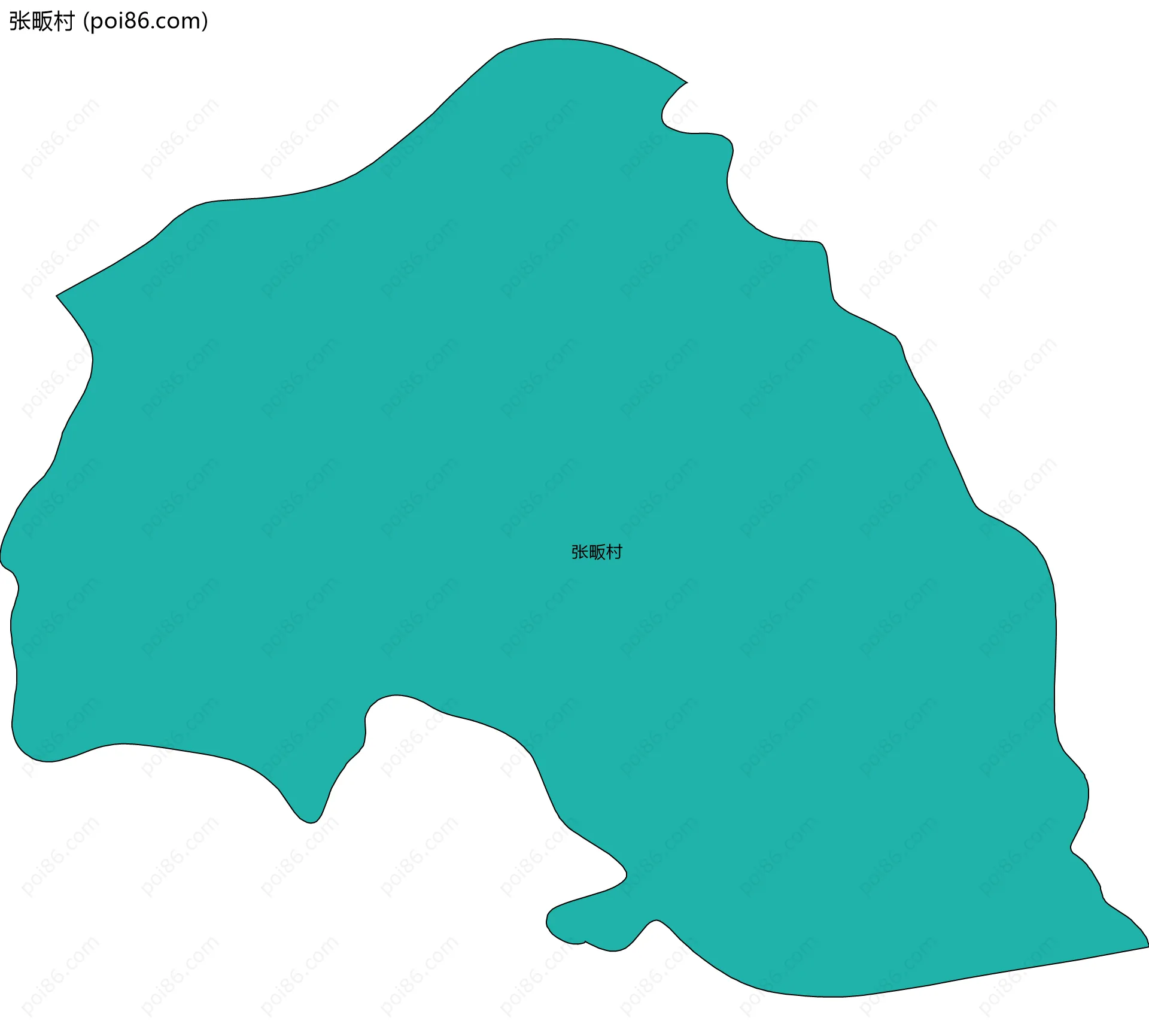 张畈村边界地图