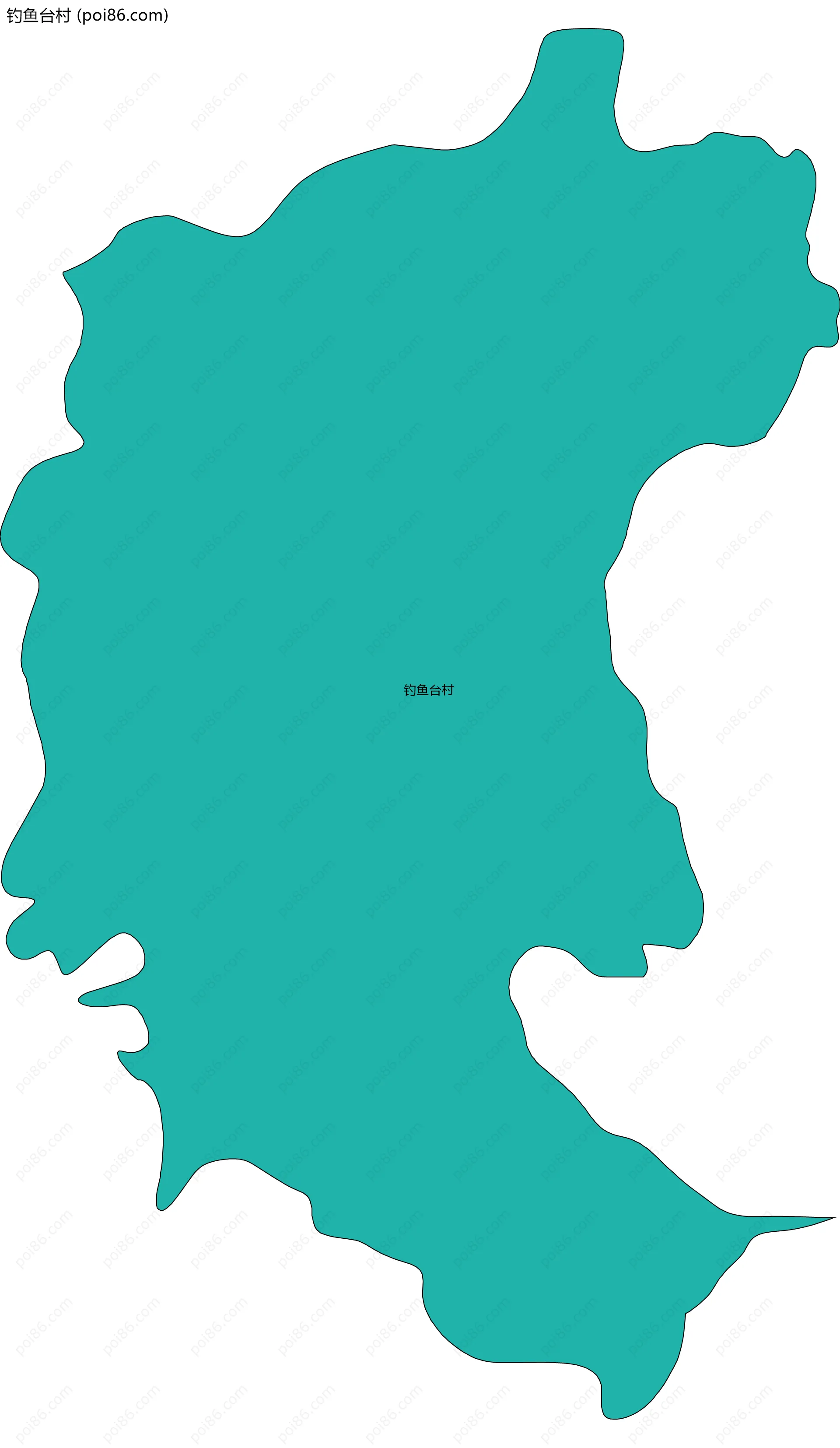 钓鱼台村边界地图