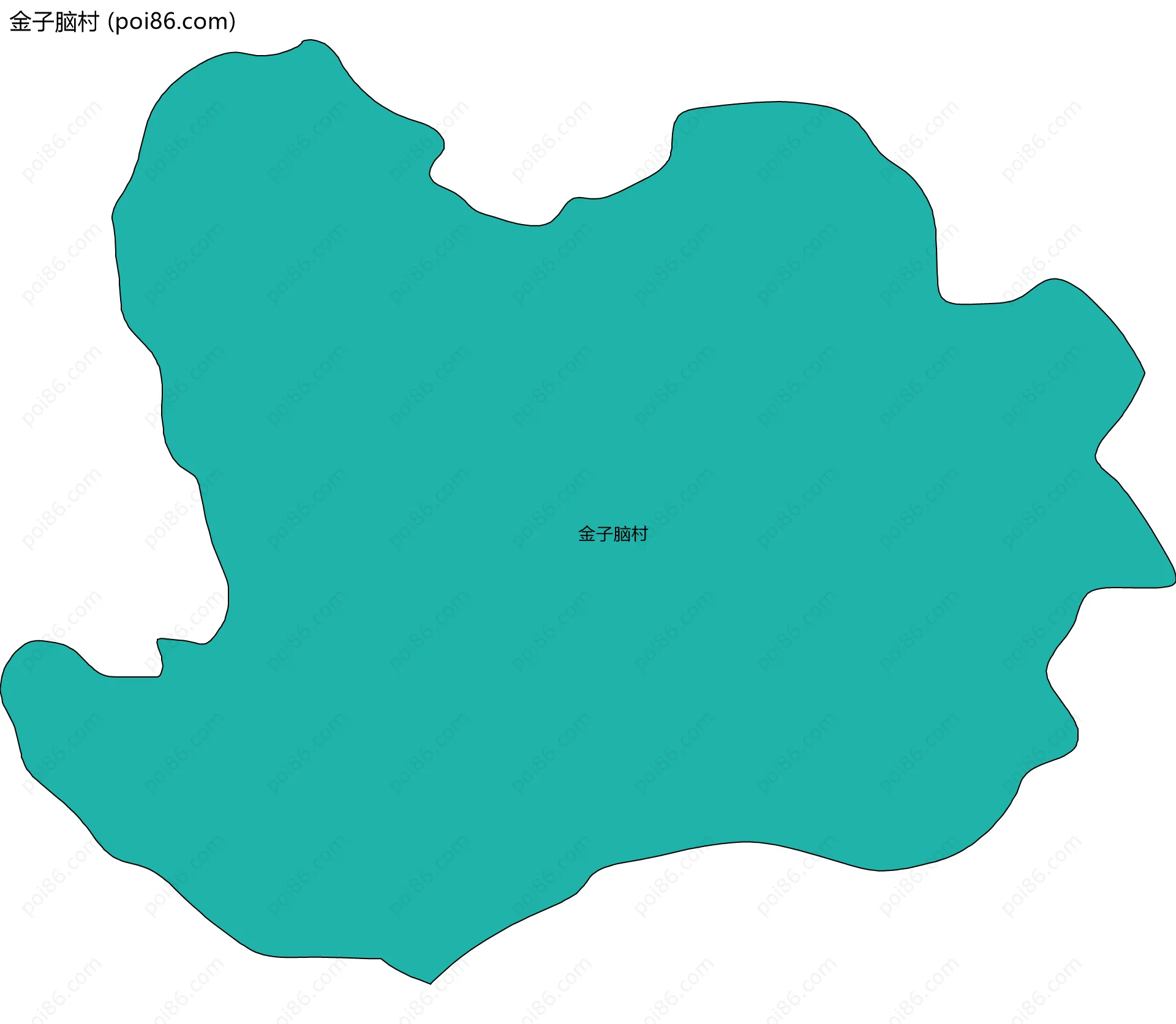 金子脑村边界地图