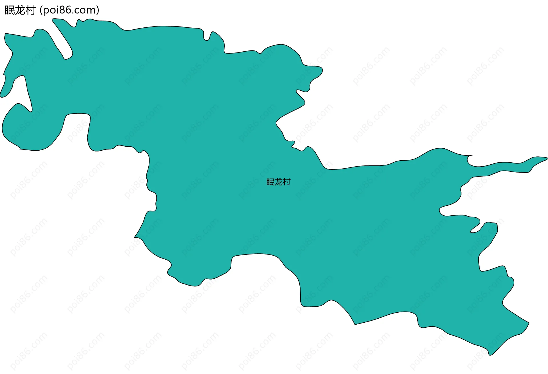 眠龙村边界地图
