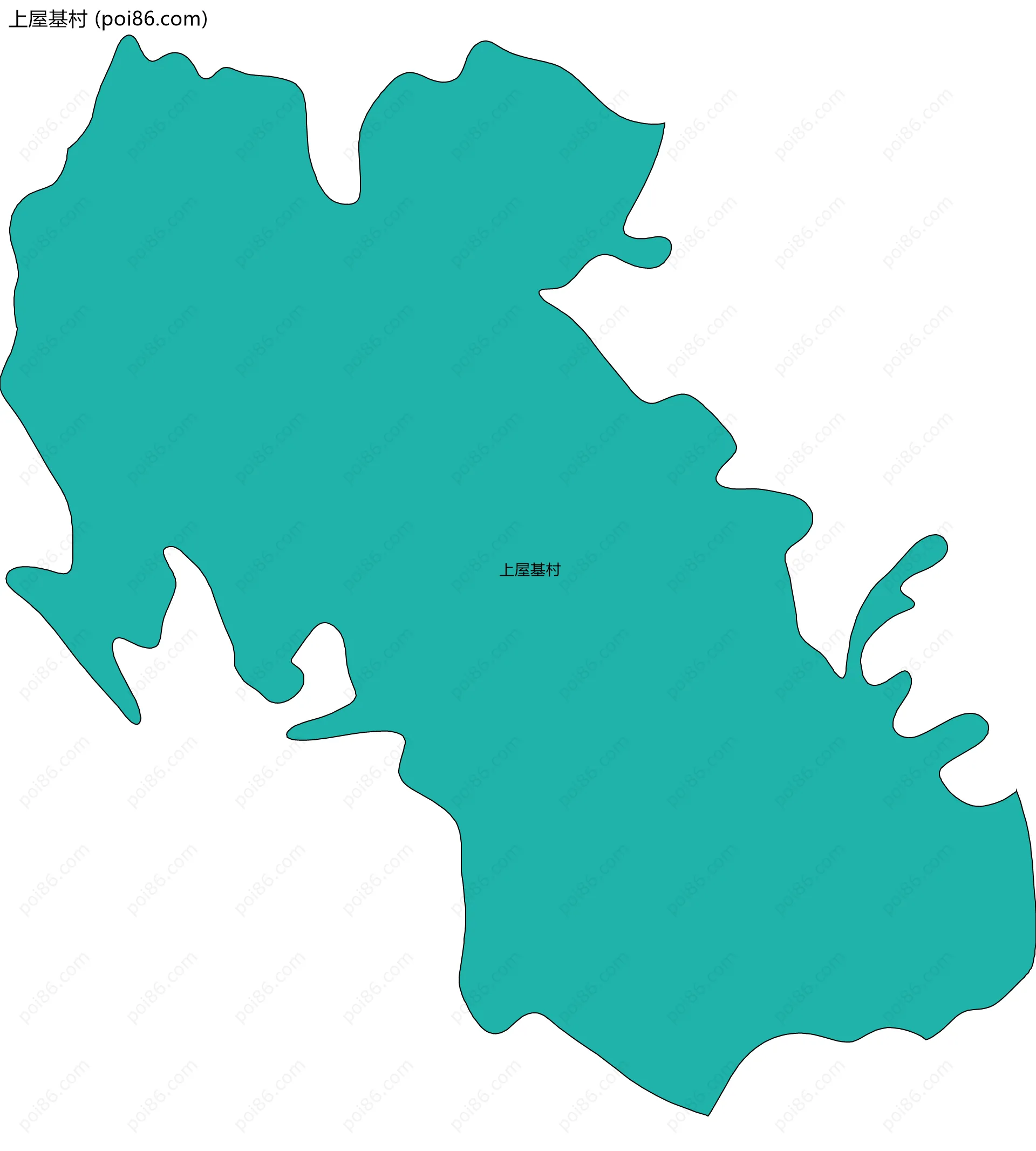 上屋基村边界地图