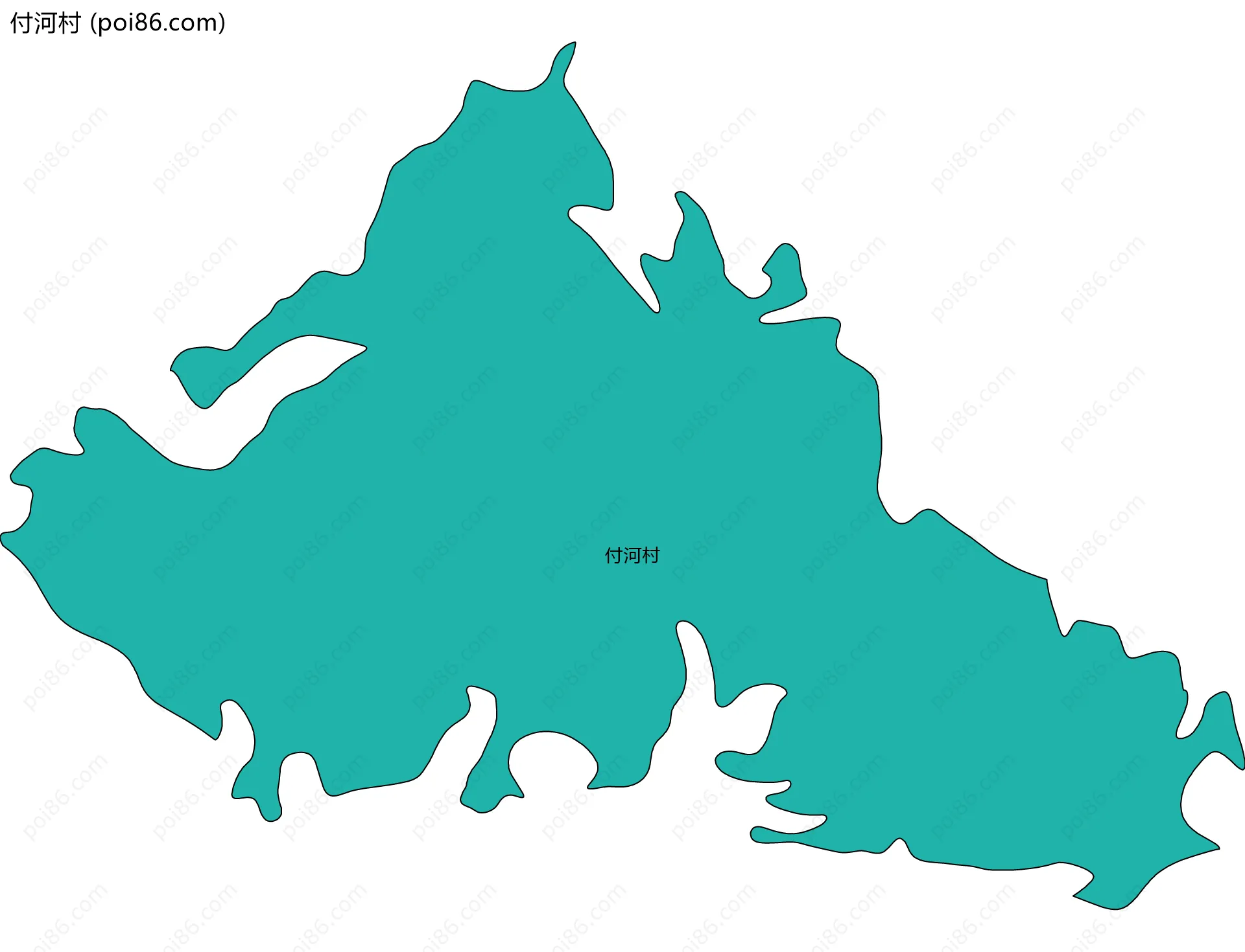 付河村边界地图