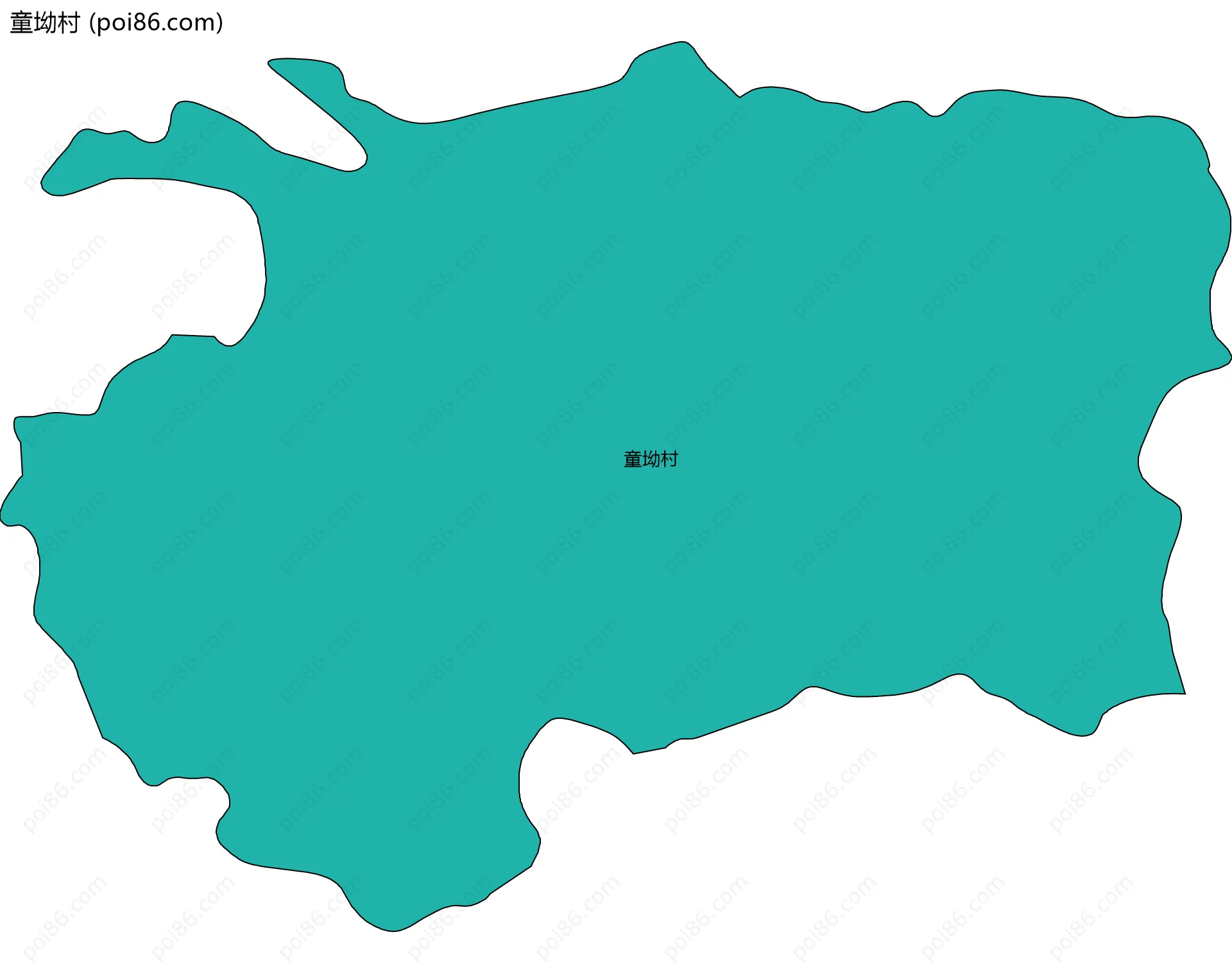 童坳村边界地图