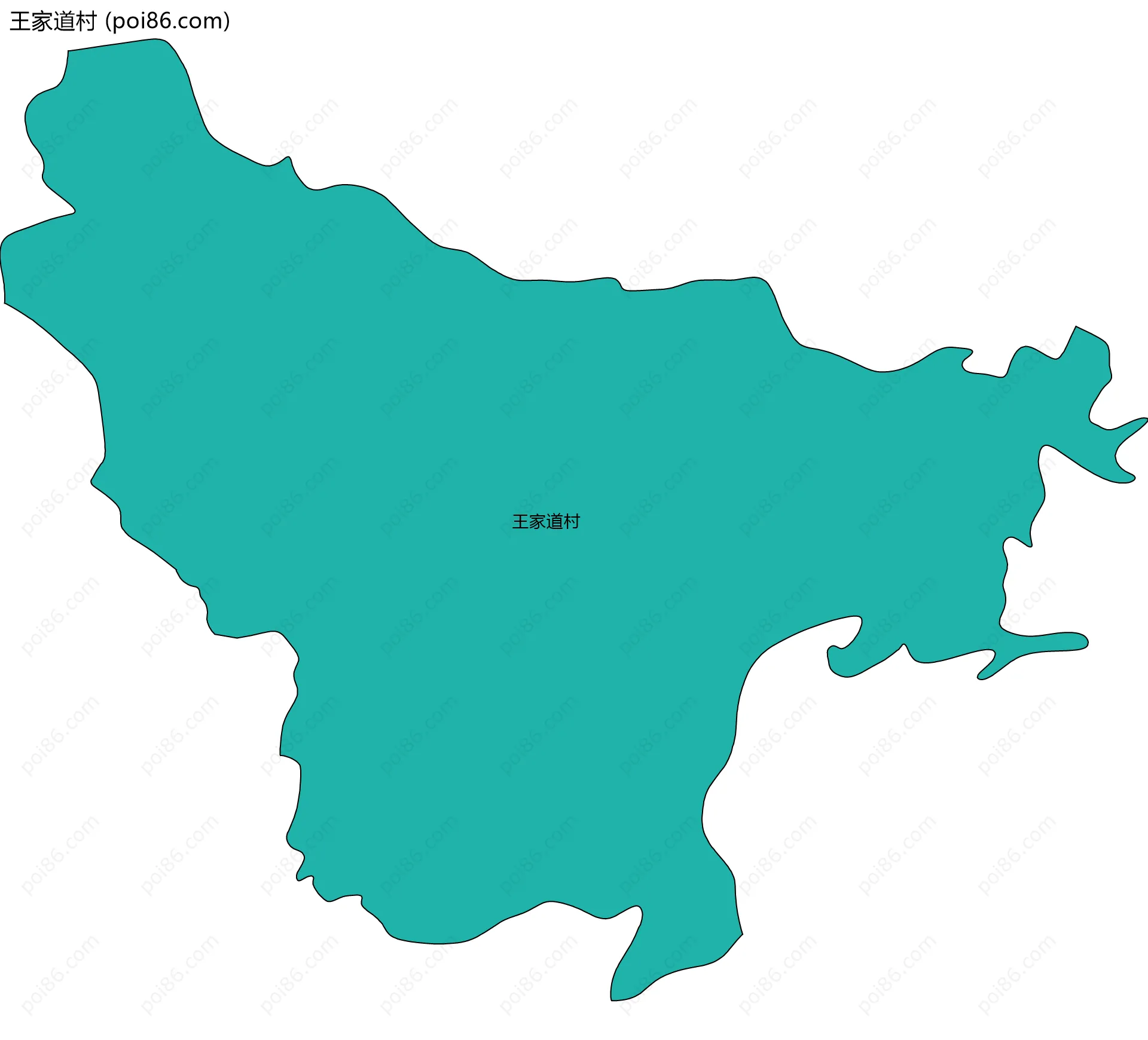 王家道村边界地图