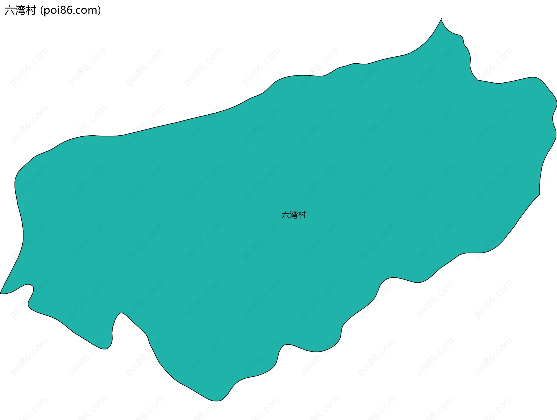 六湾村边界地图