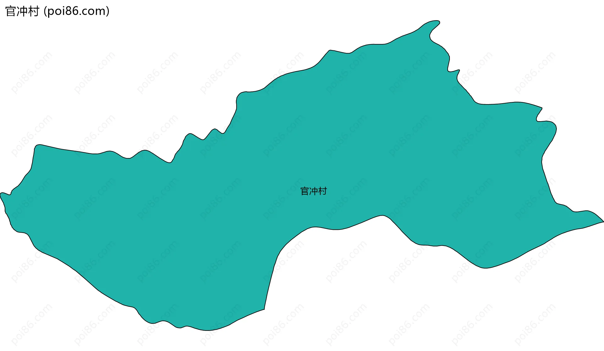 官冲村边界地图