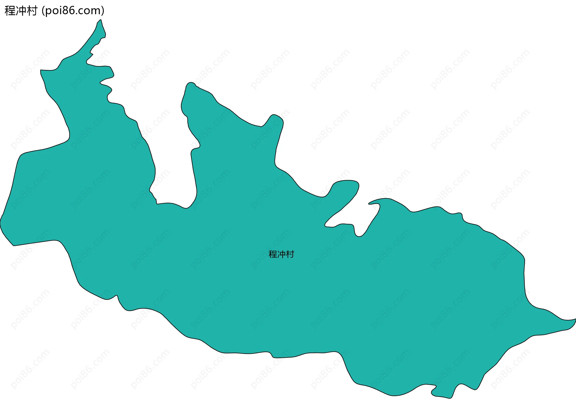程冲村边界地图