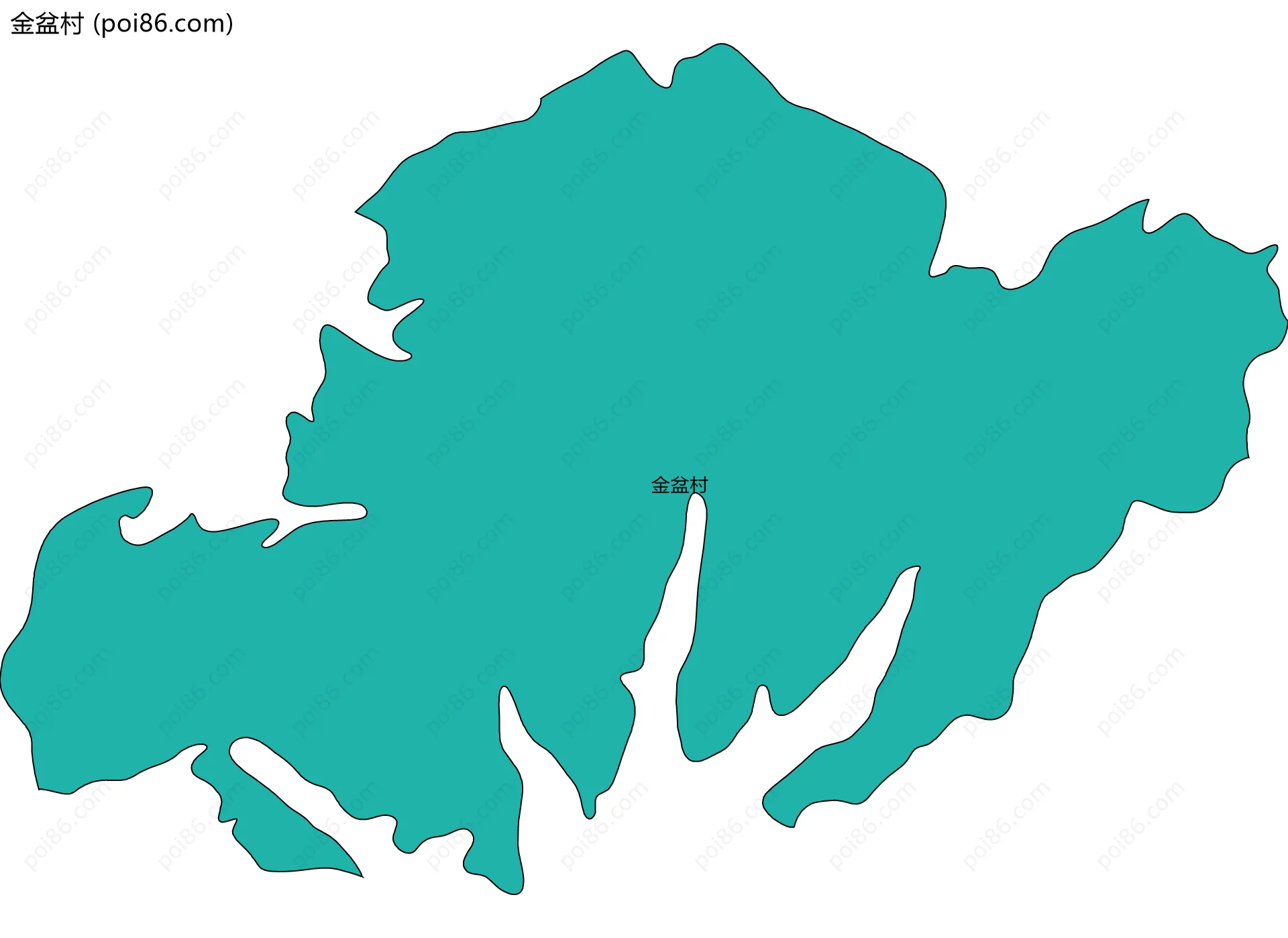 金盆村边界地图