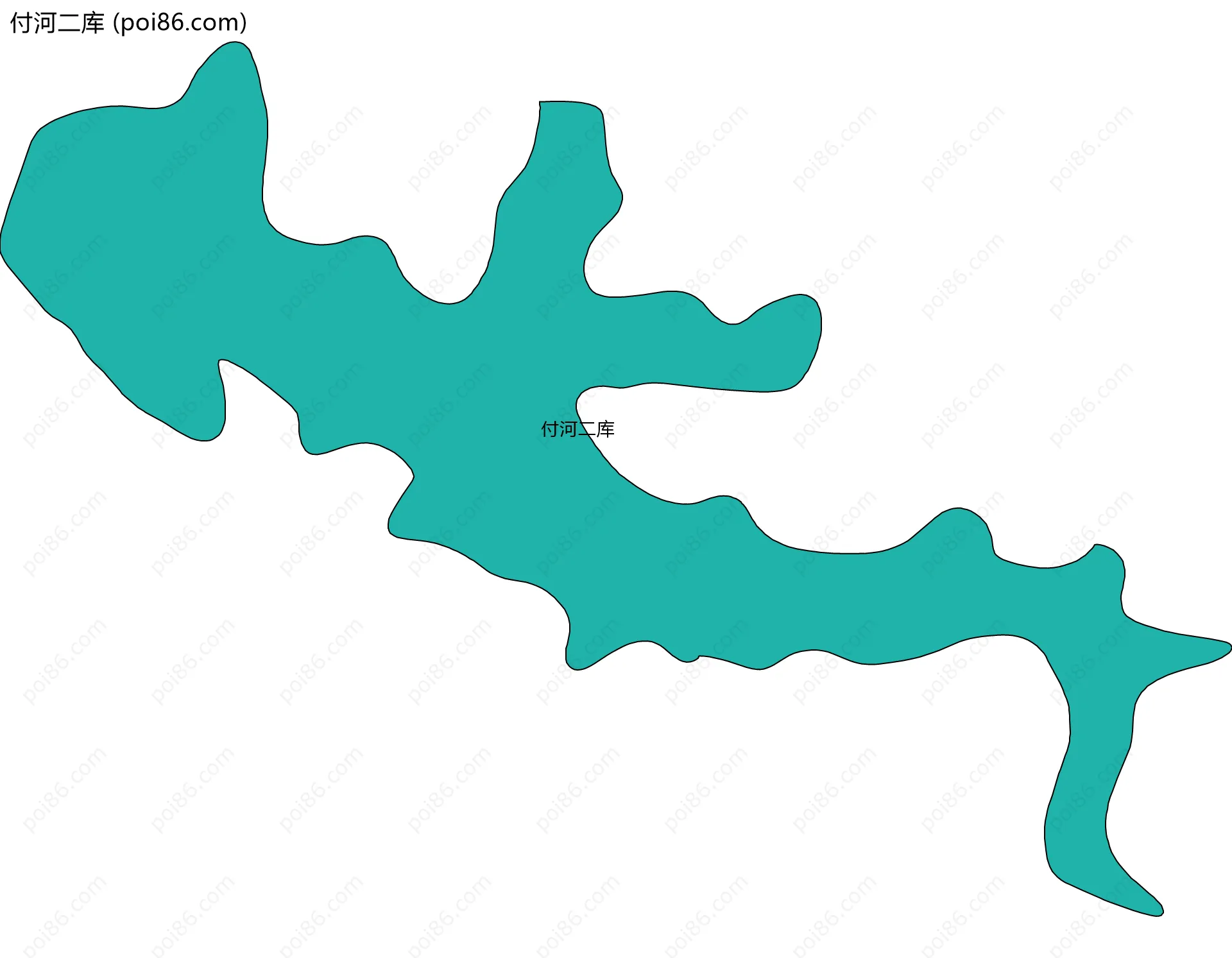 付河二库边界地图