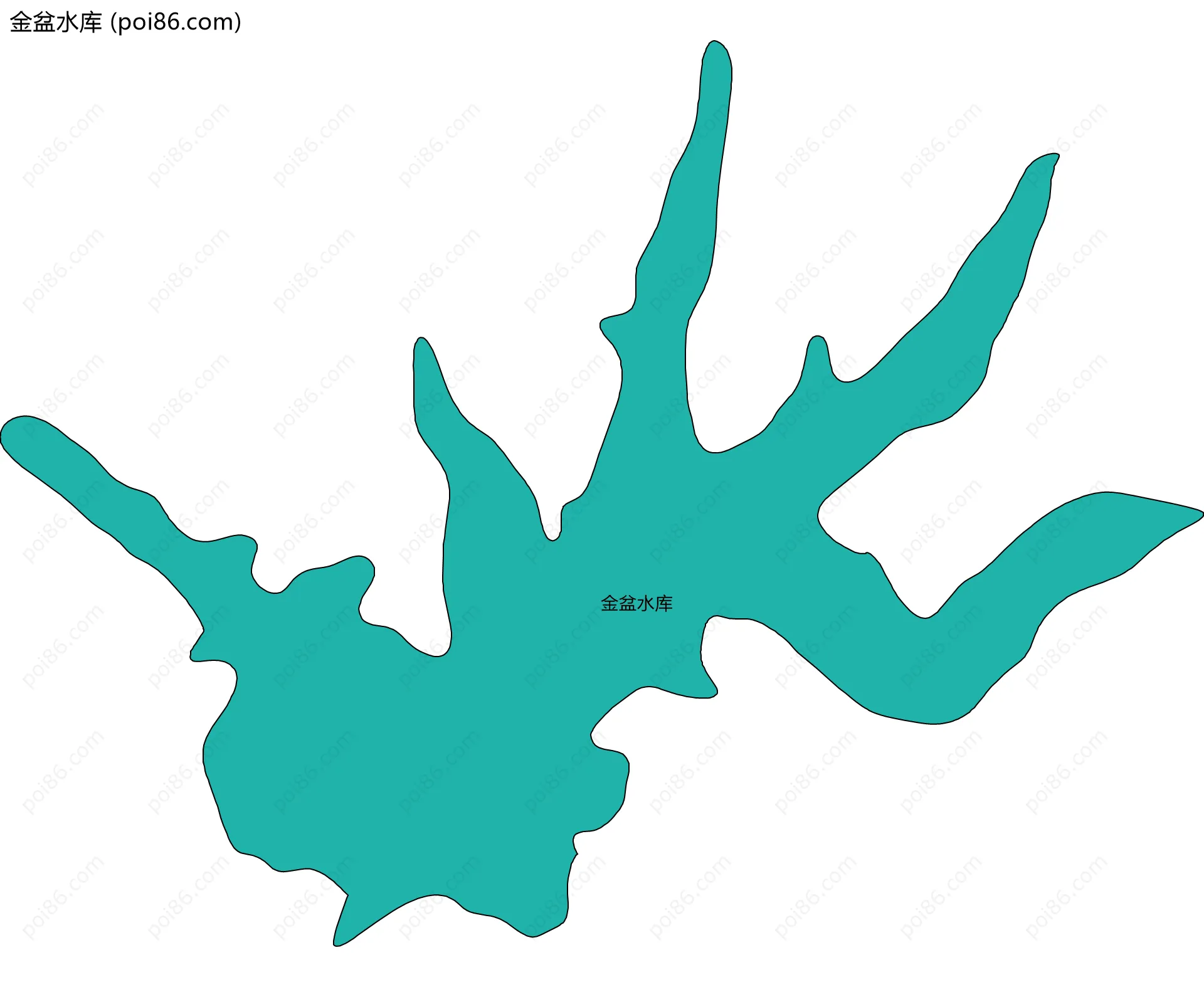 金盆水库边界地图