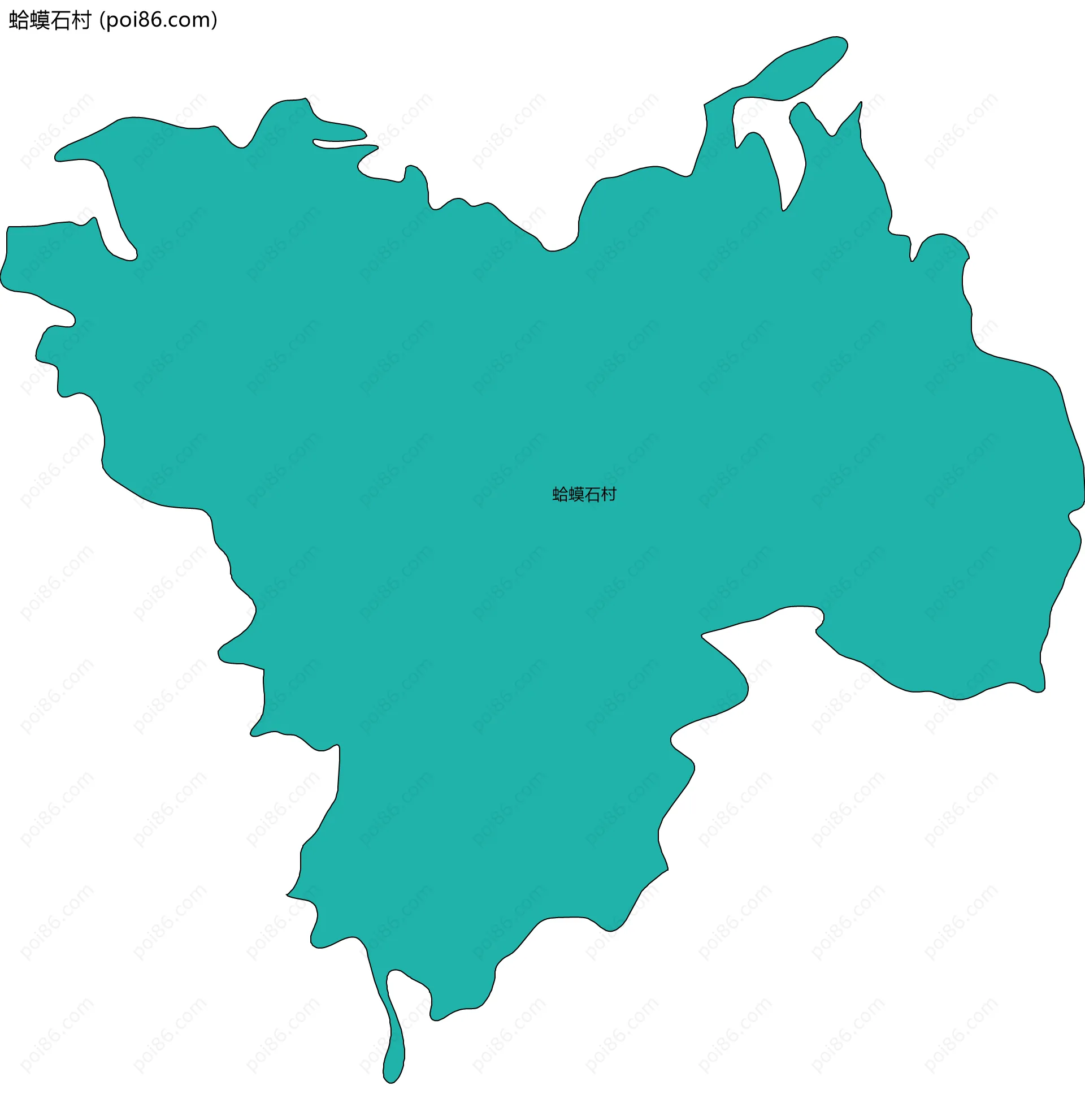 蛤蟆石村边界地图