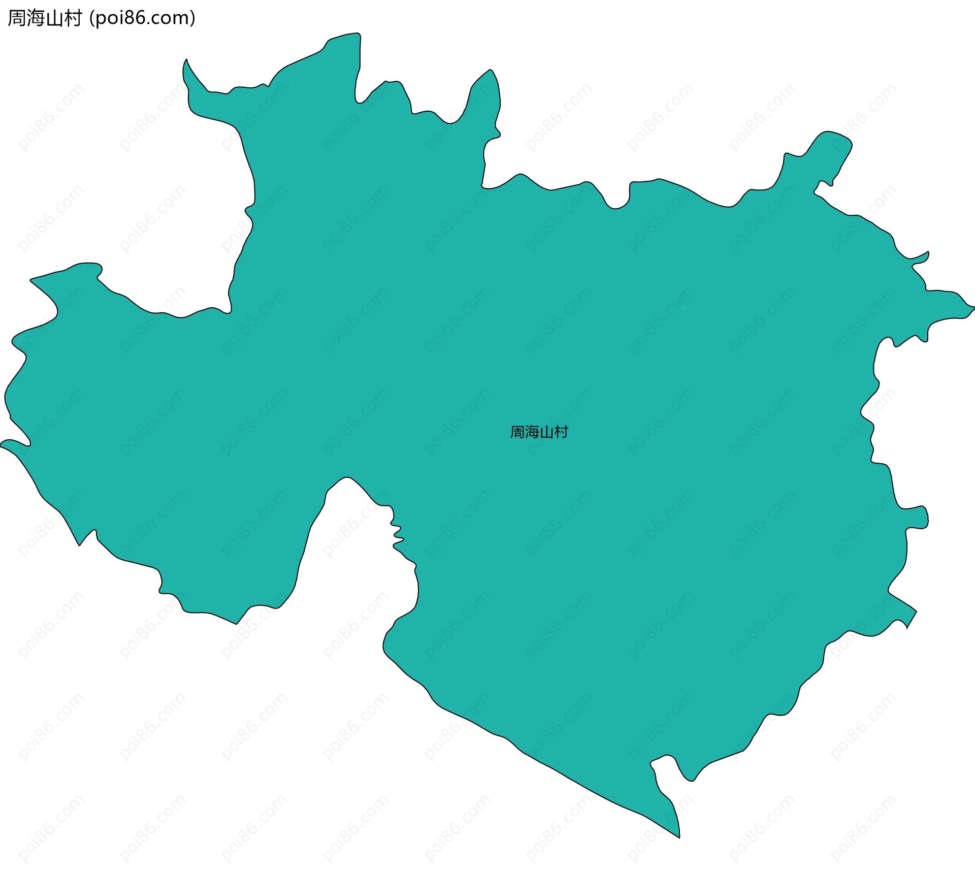 周海山村边界地图