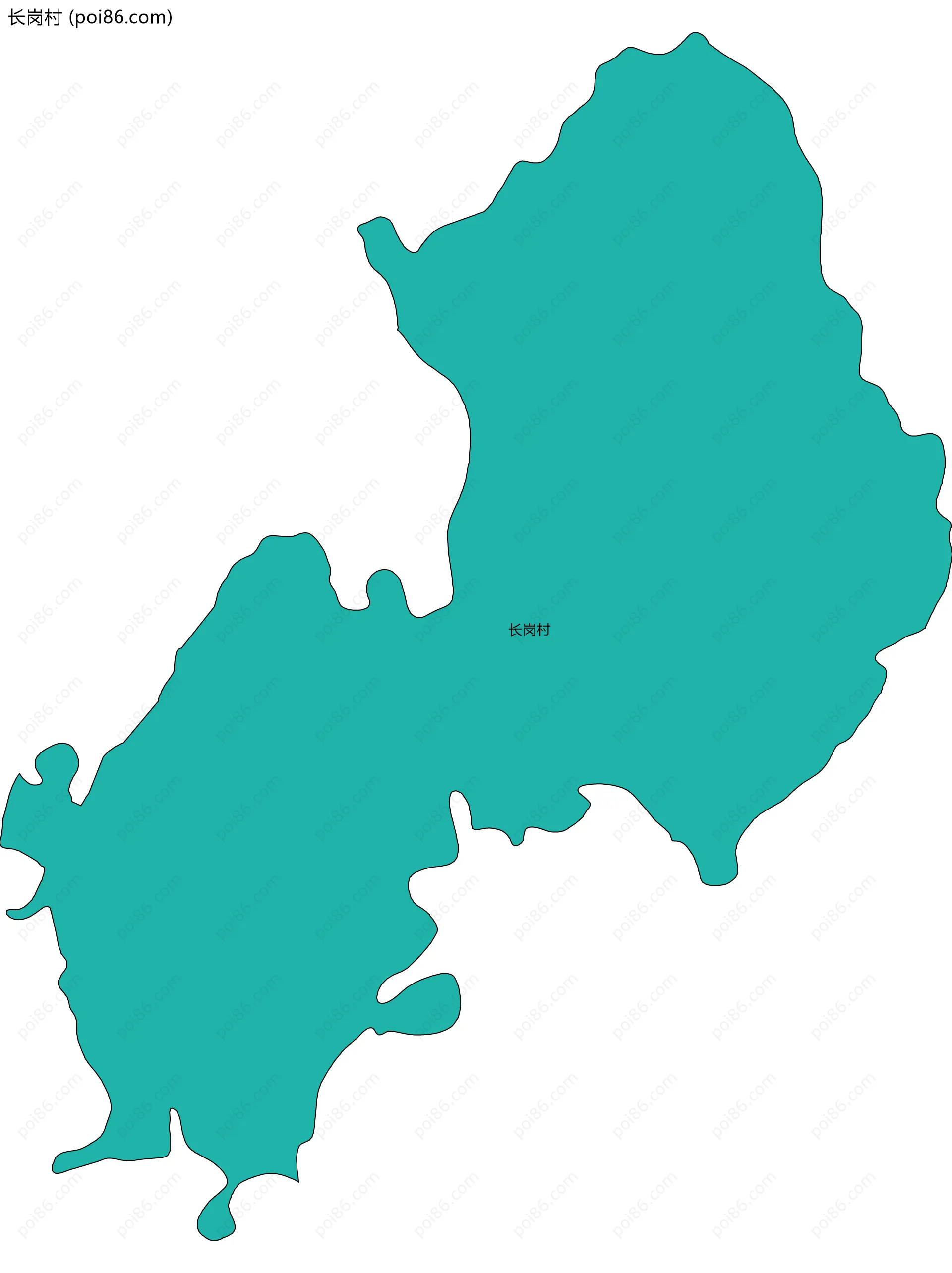 长岗村边界地图