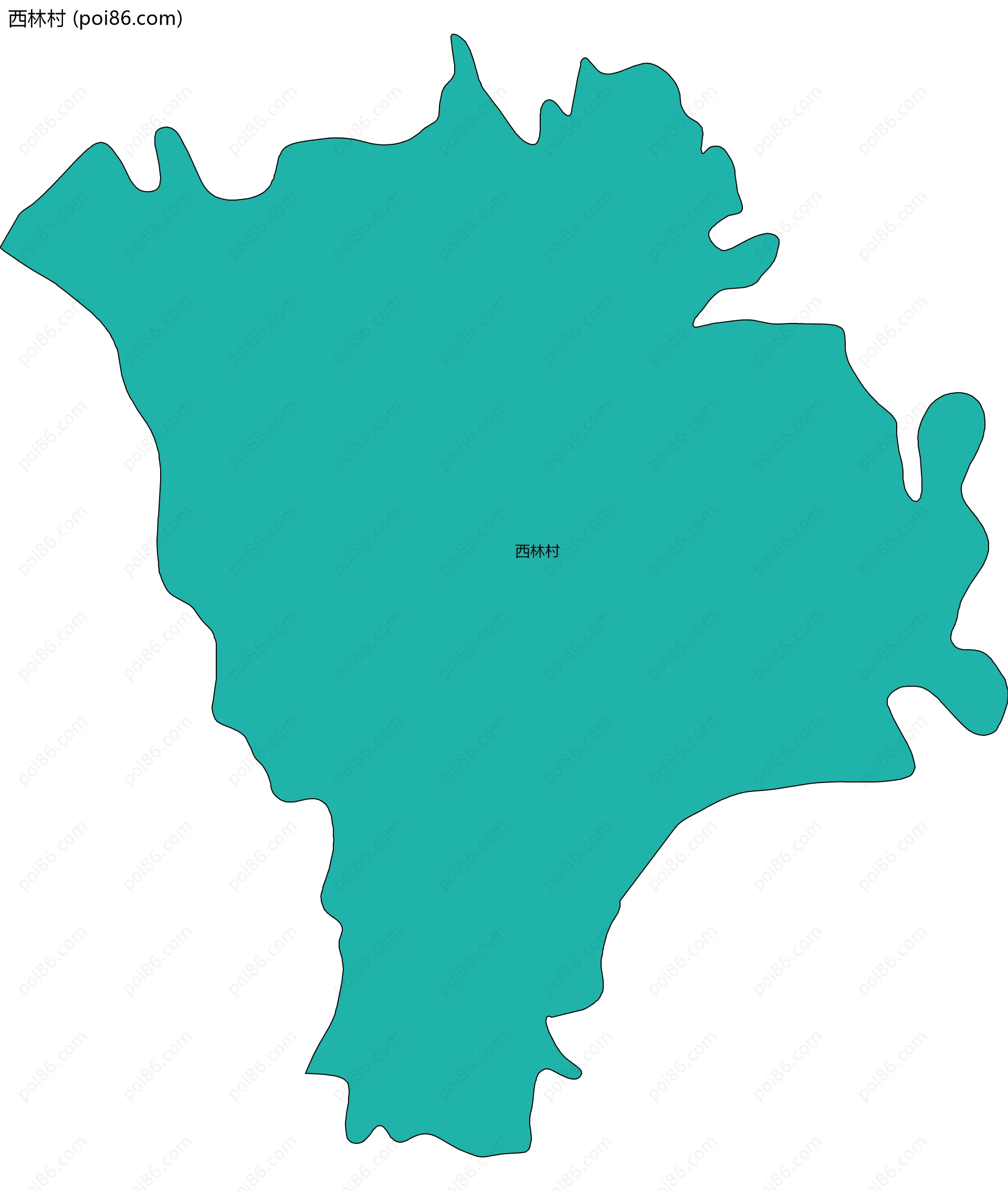 西林村边界地图