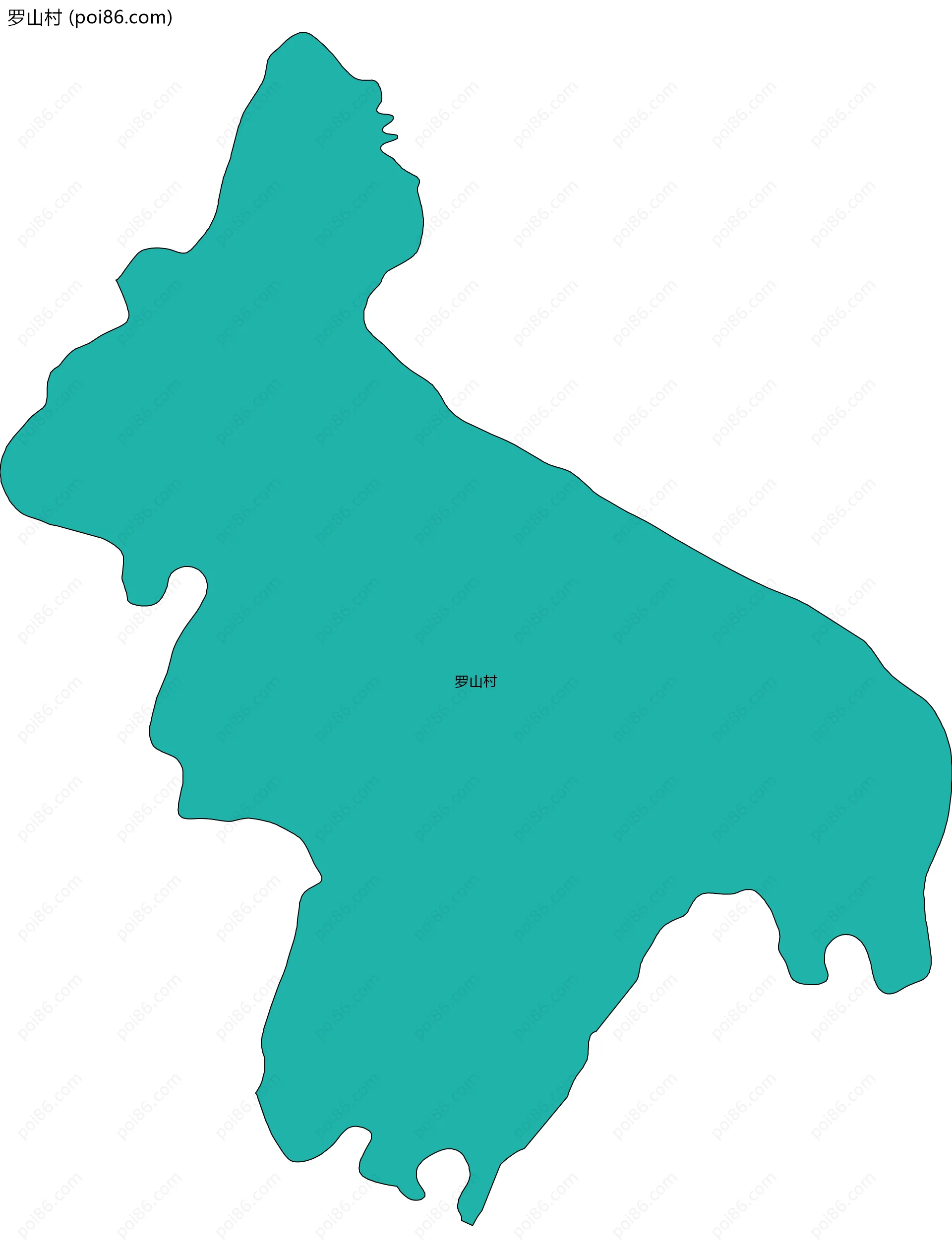 罗山村边界地图