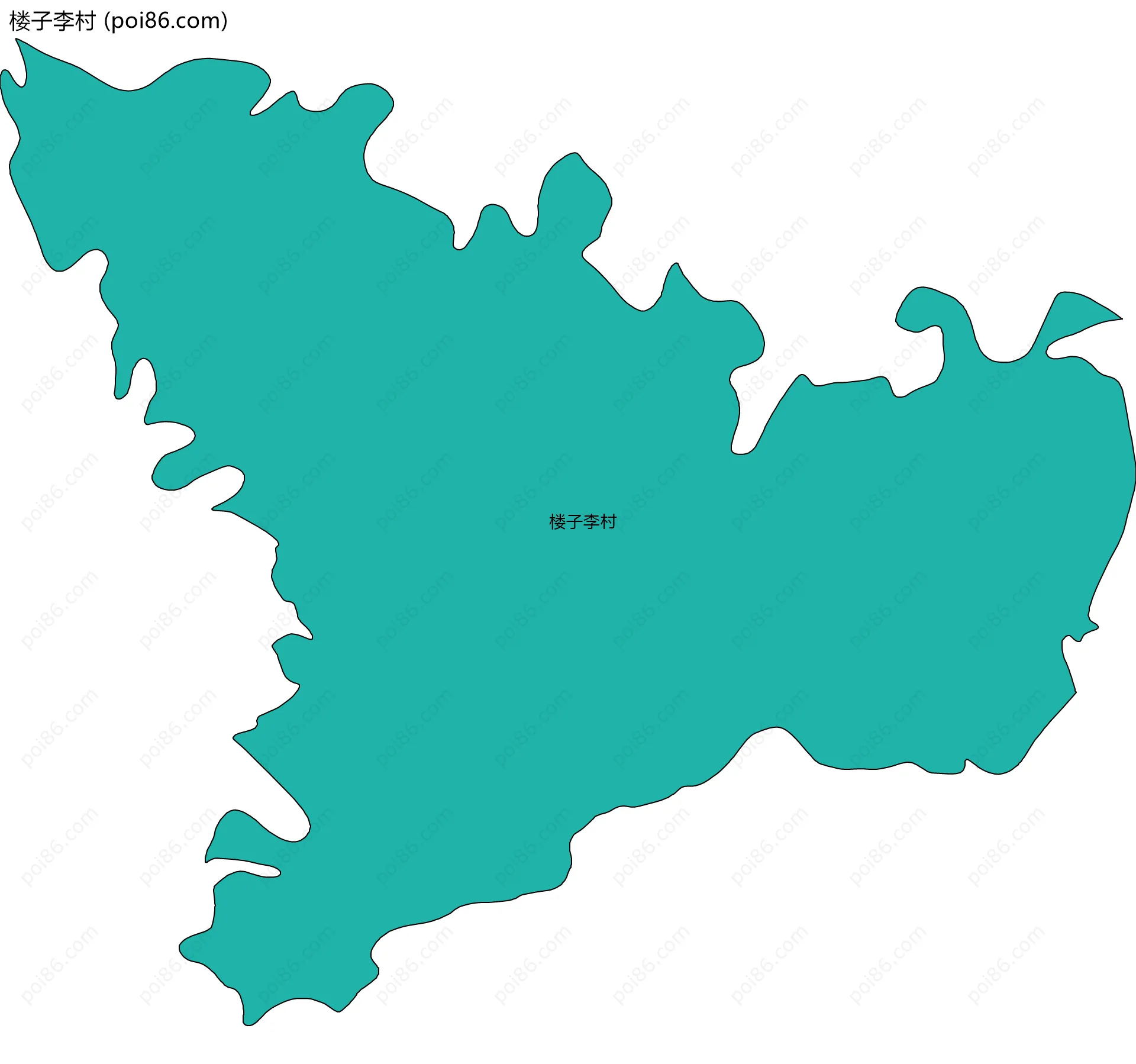 楼子李村边界地图