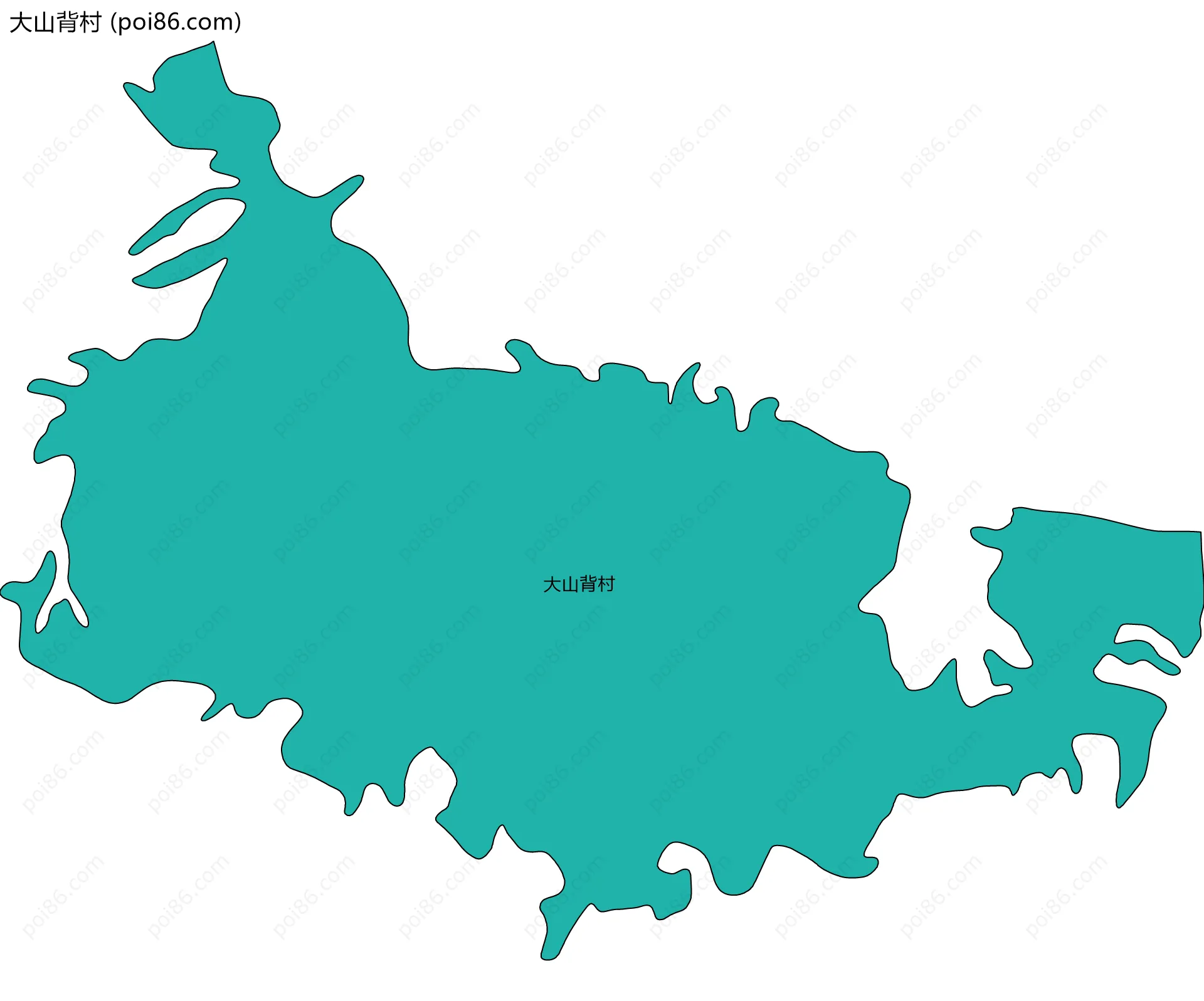大山背村边界地图