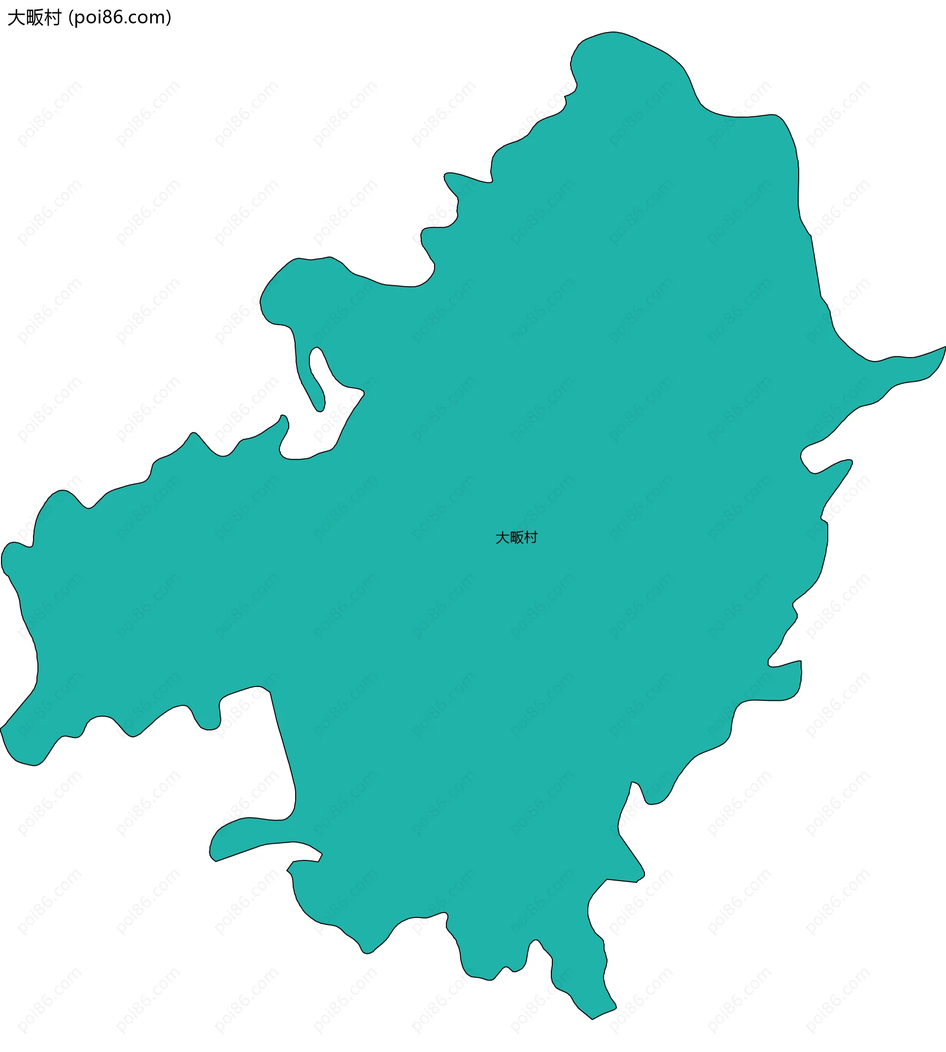 大畈村边界地图