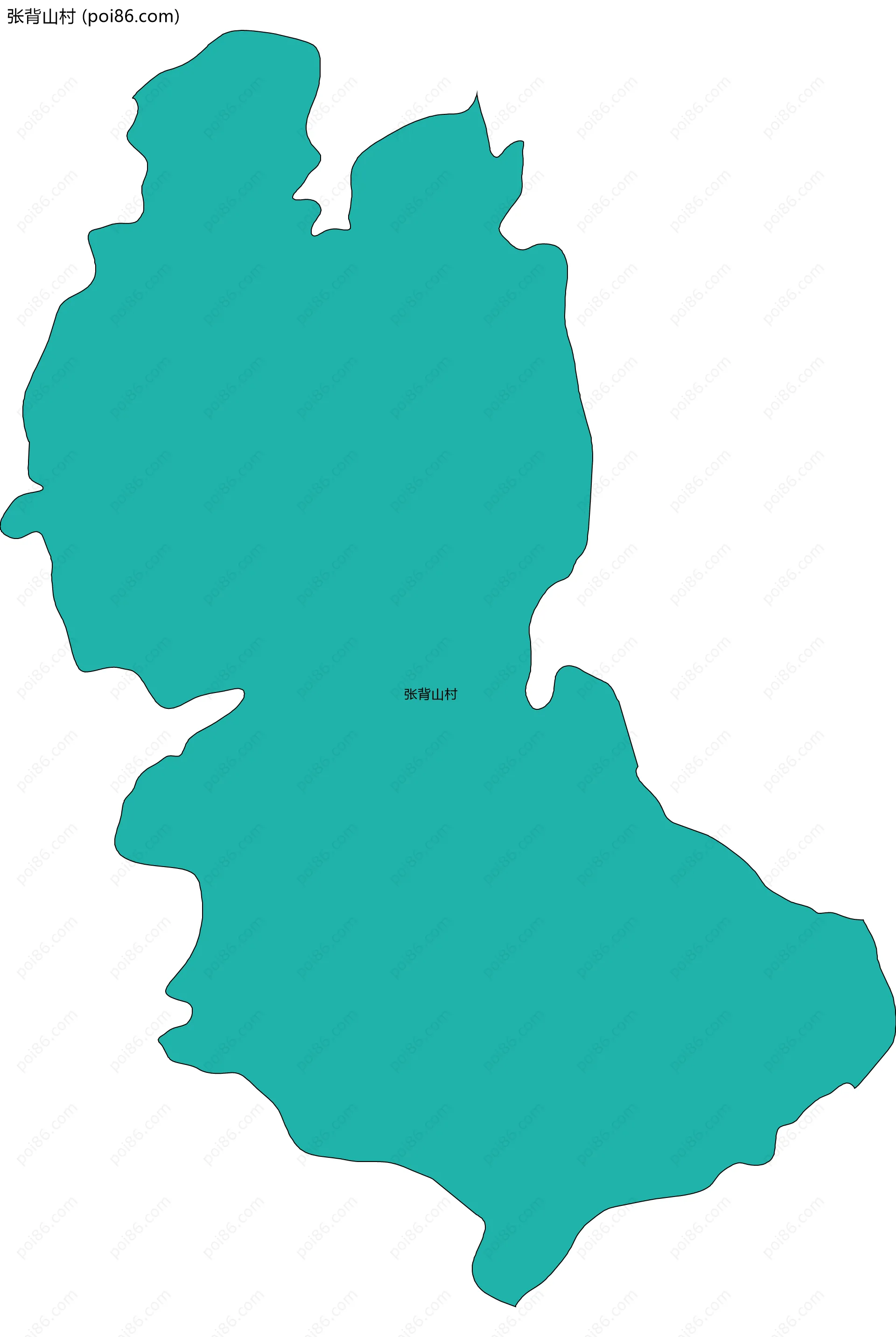 张背山村边界地图