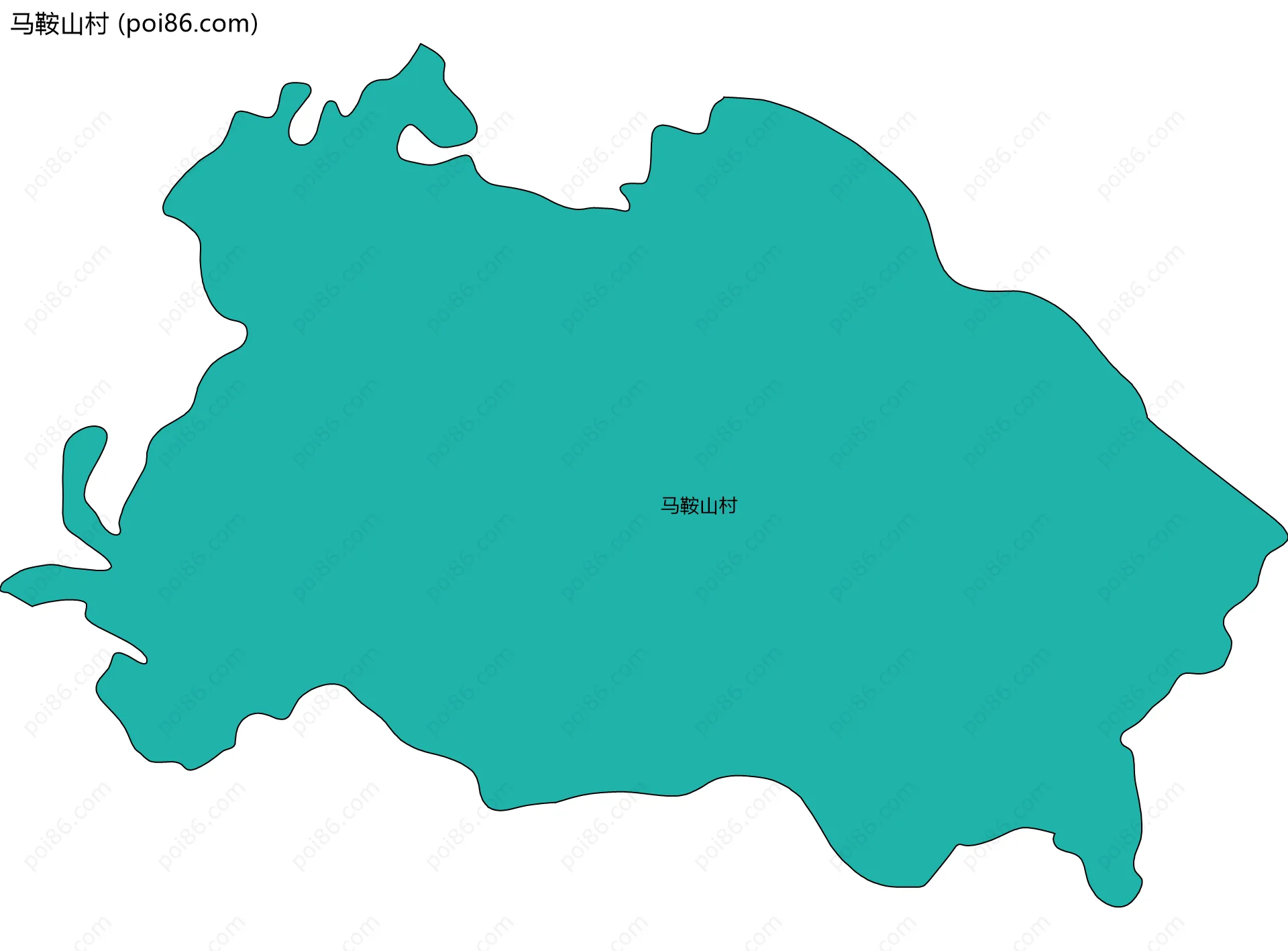 马鞍山村边界地图