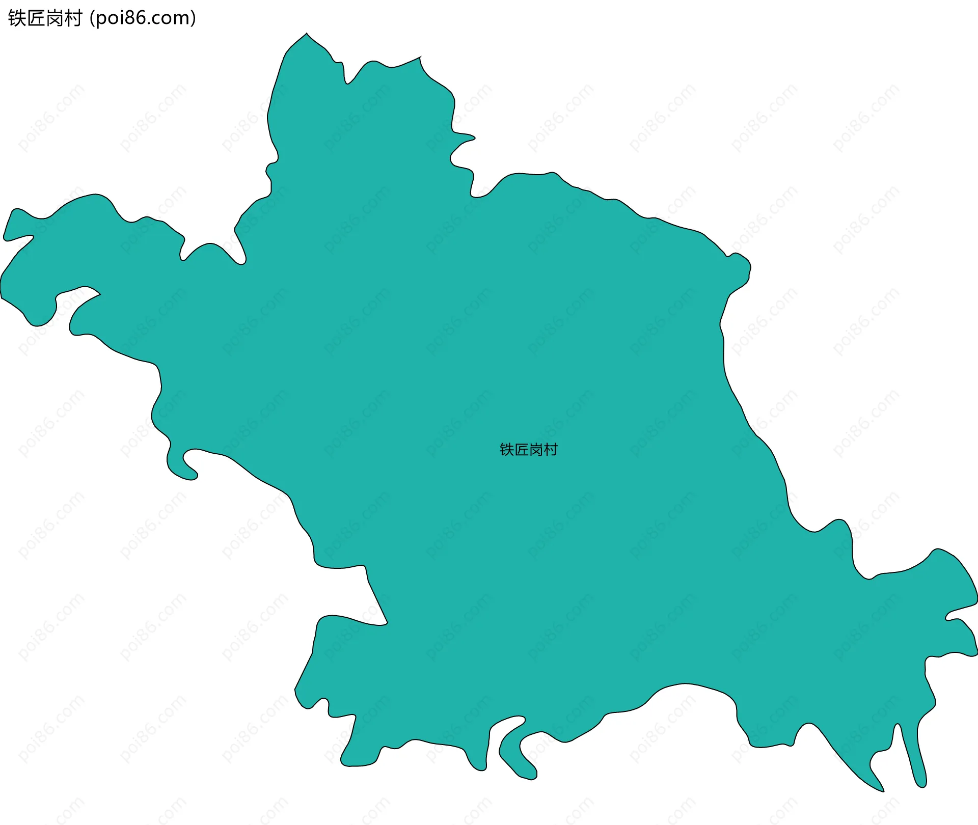 铁匠岗村边界地图