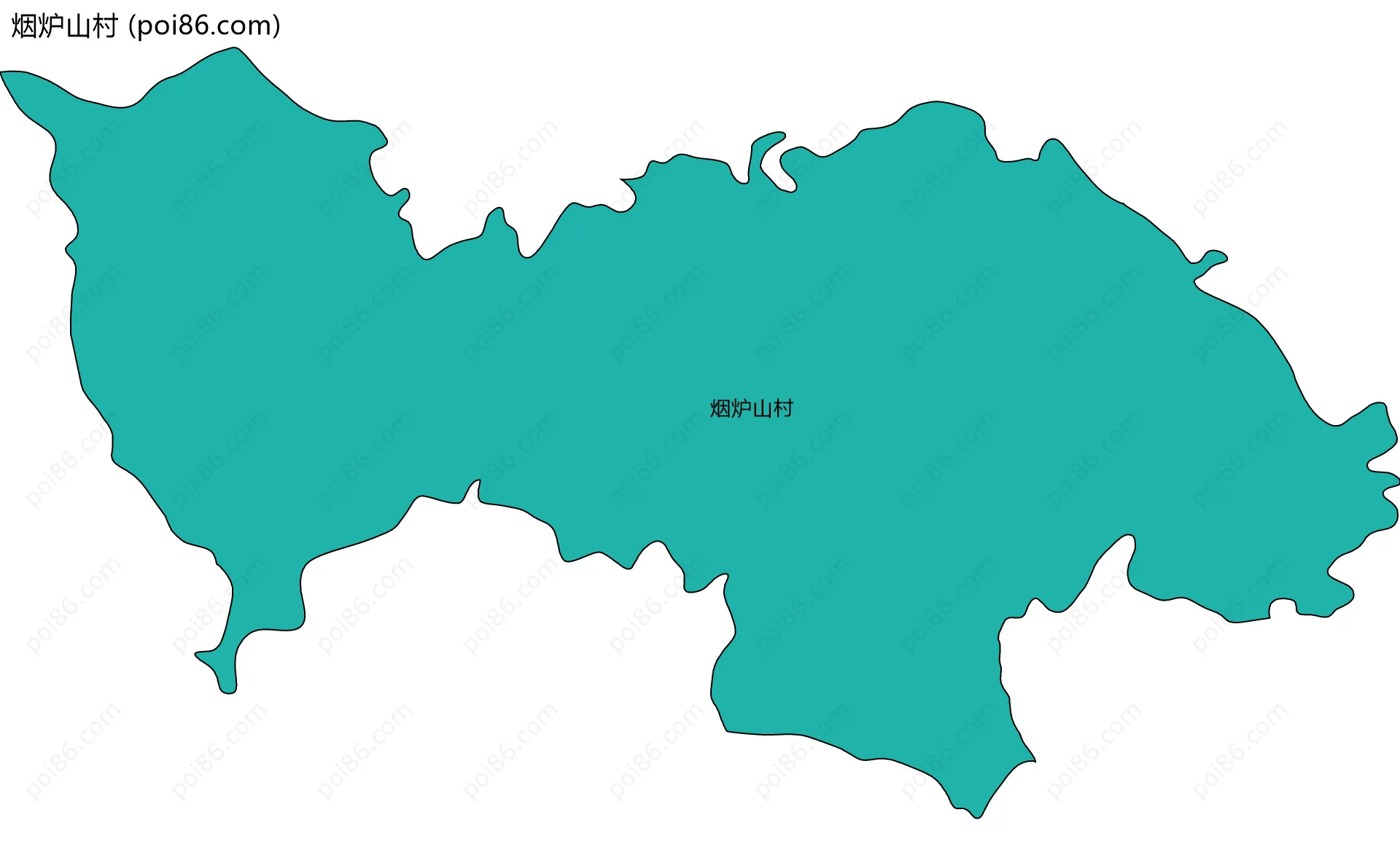 烟炉山村边界地图