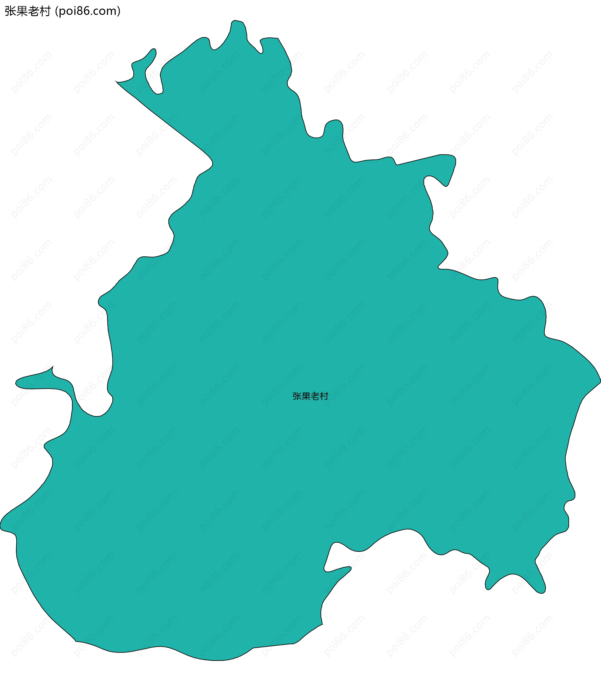 张果老村边界地图