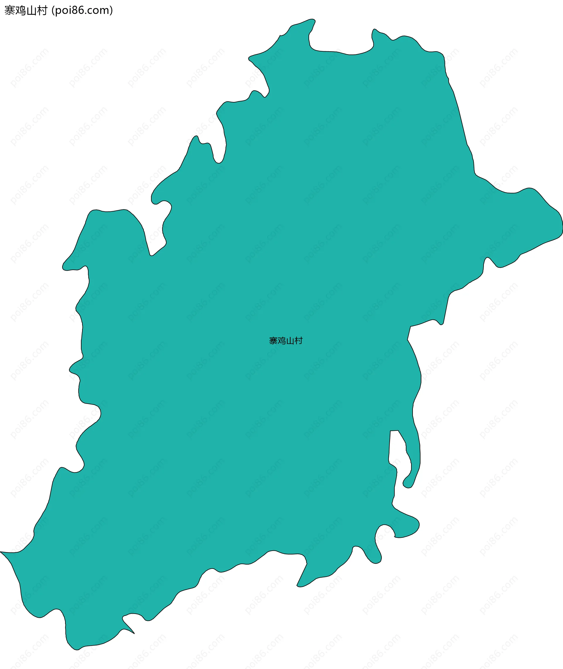 寨鸡山村边界地图