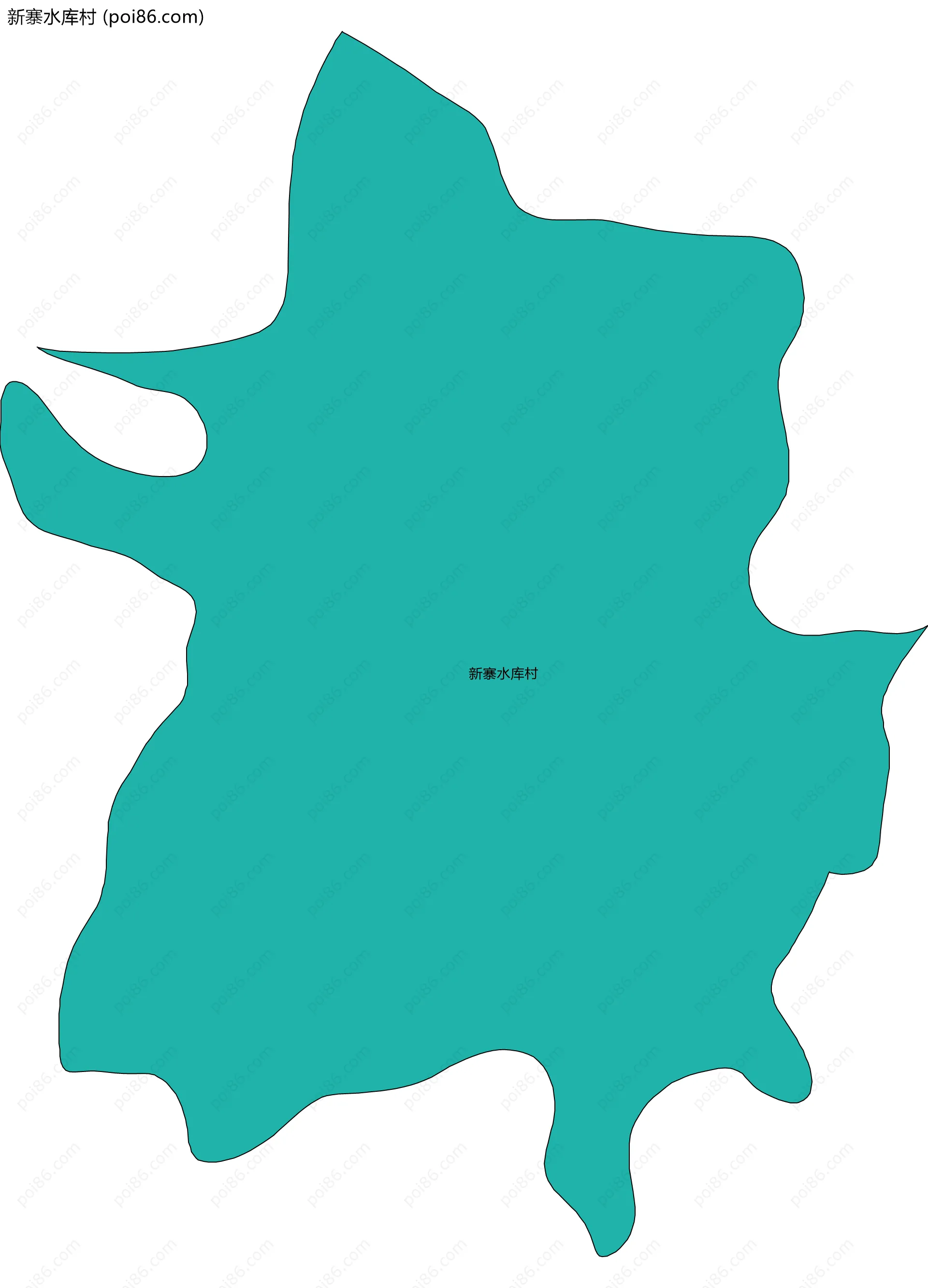 新寨水库村边界地图