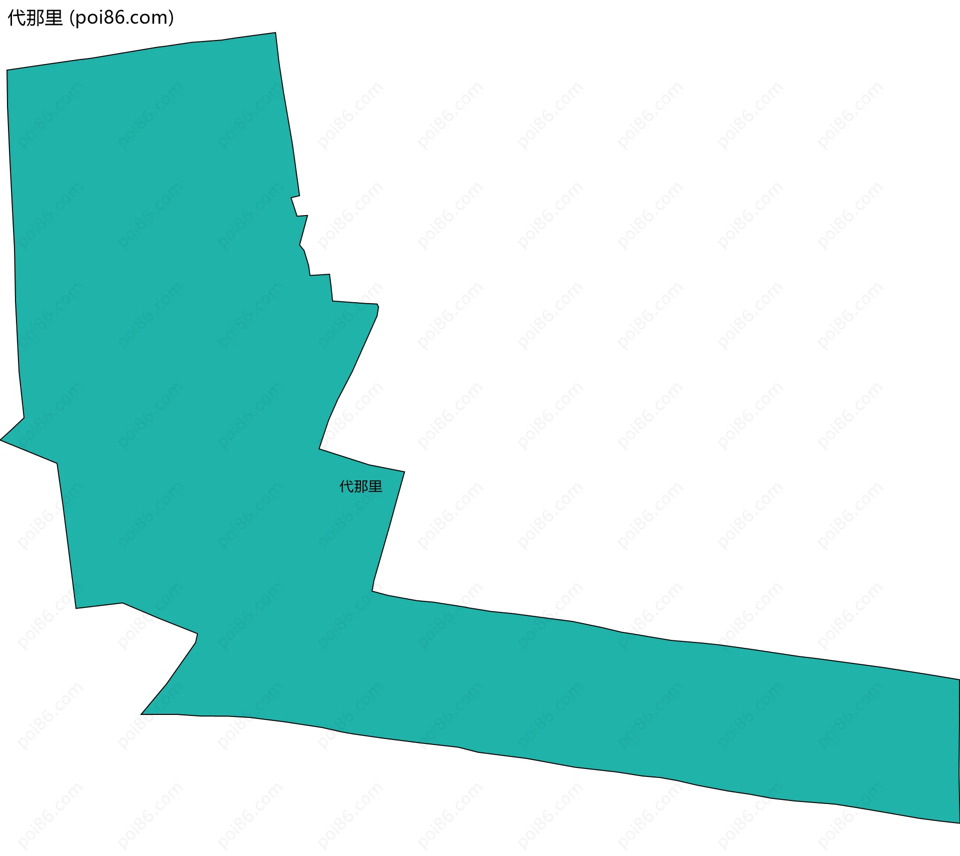 代那里边界地图