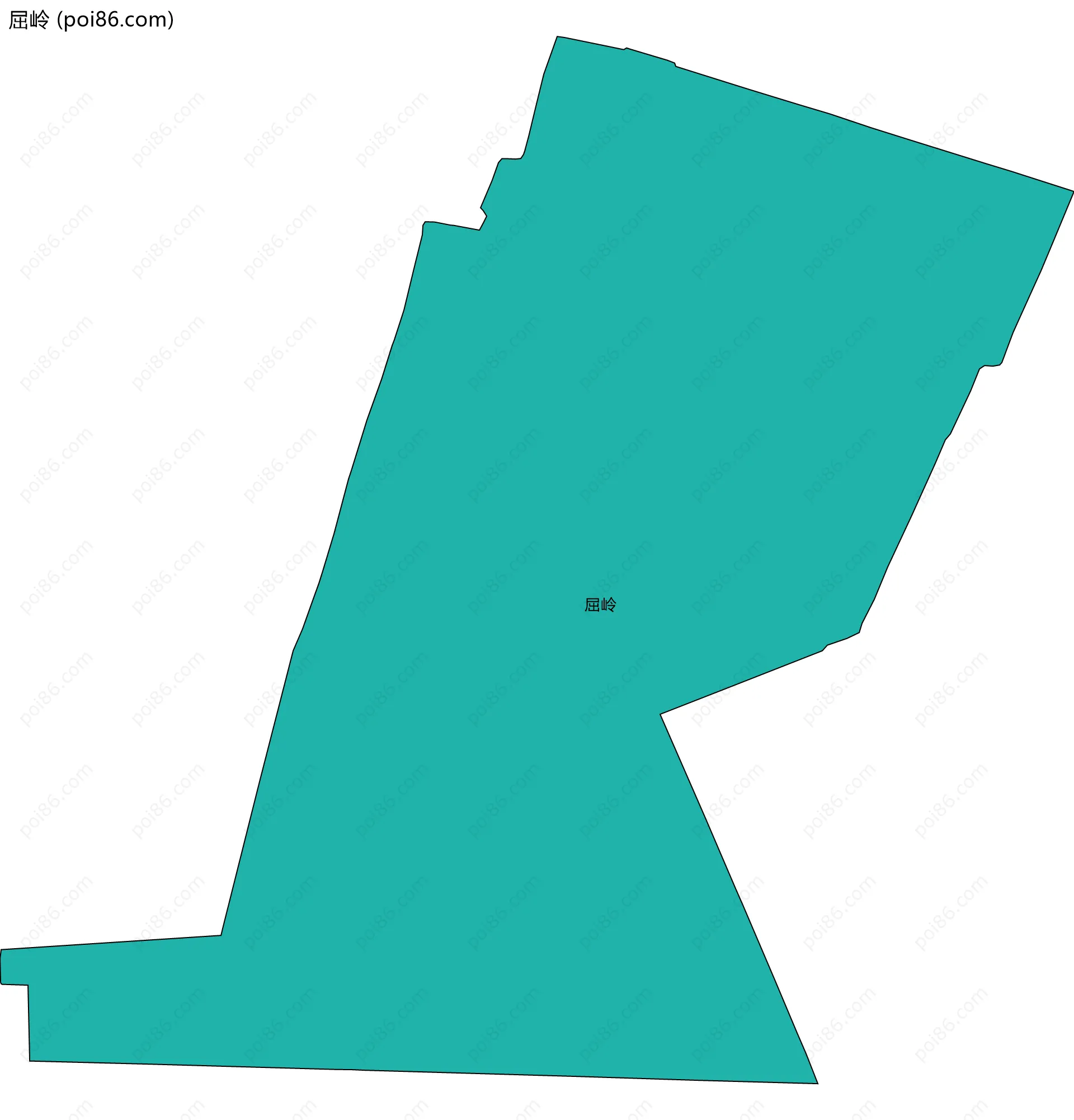 屈岭边界地图