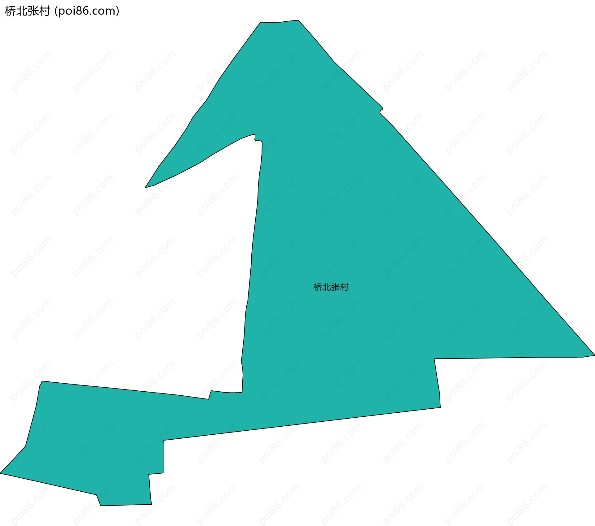 桥北张村边界地图