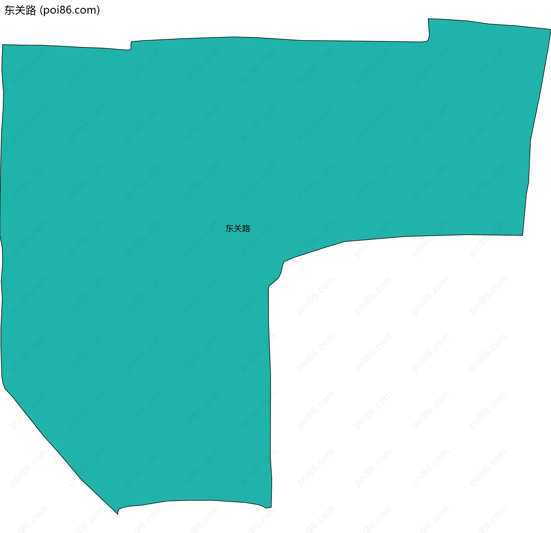 东关路边界地图