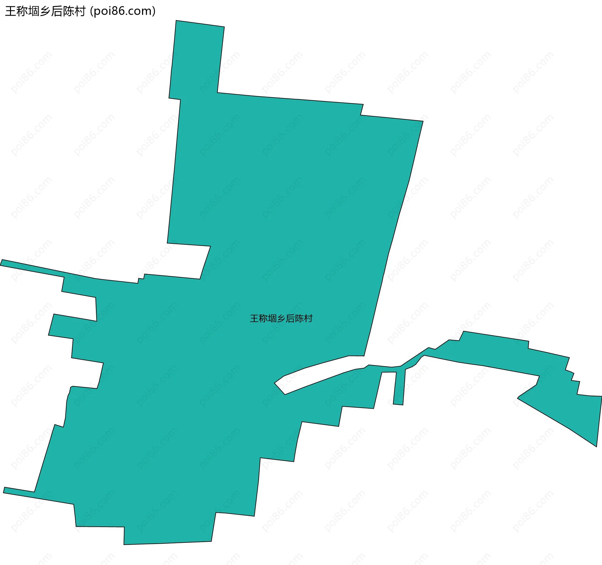 王称堌乡后陈村边界地图