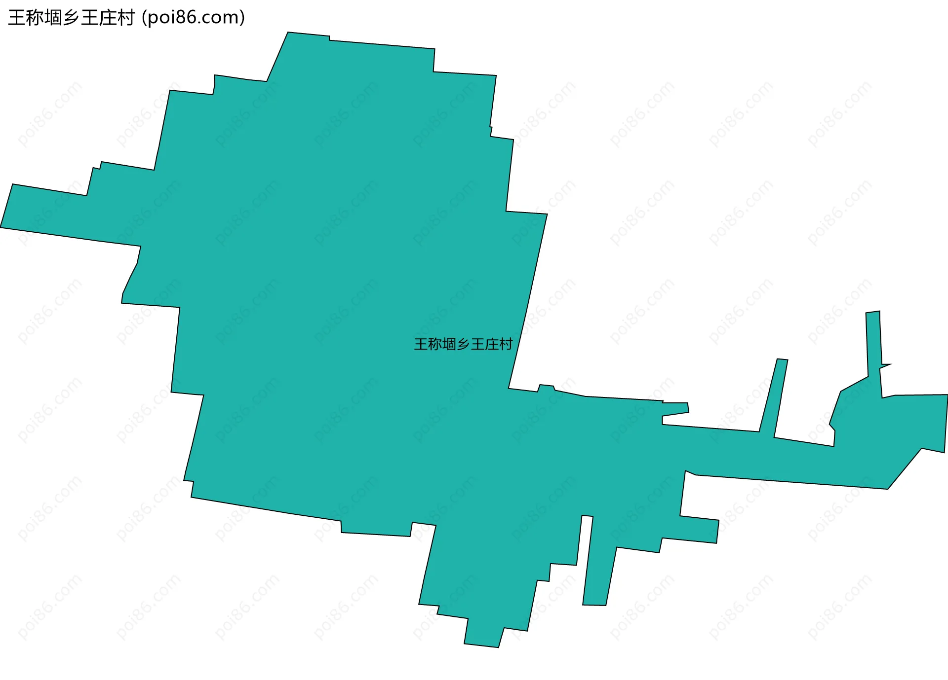 王称堌乡王庄村边界地图