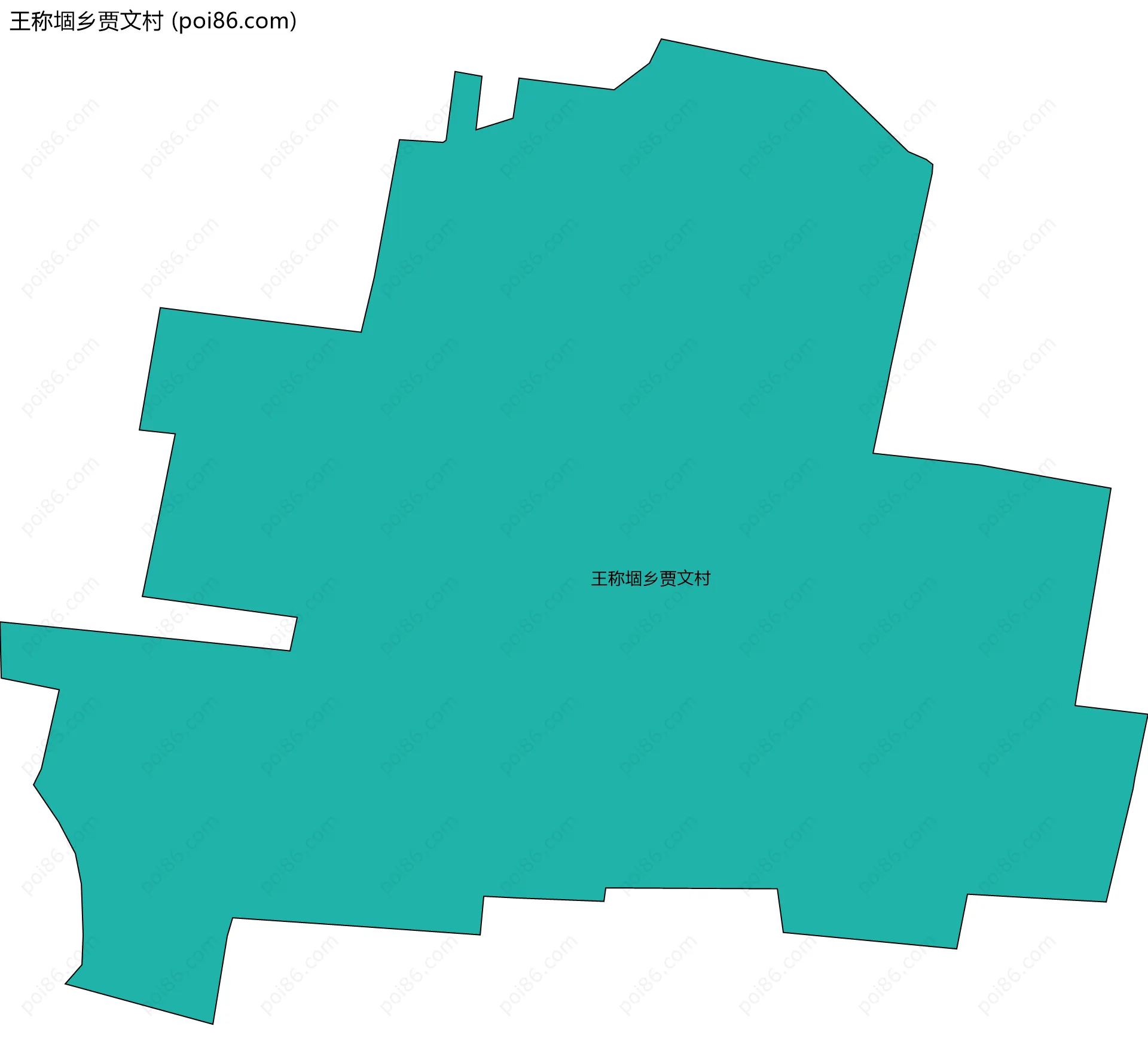 王称堌乡贾文村边界地图