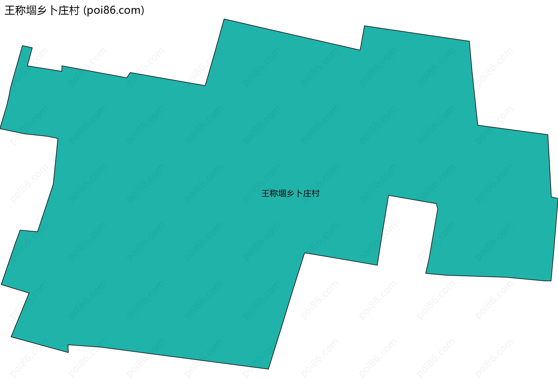 王称堌乡卜庄村边界地图