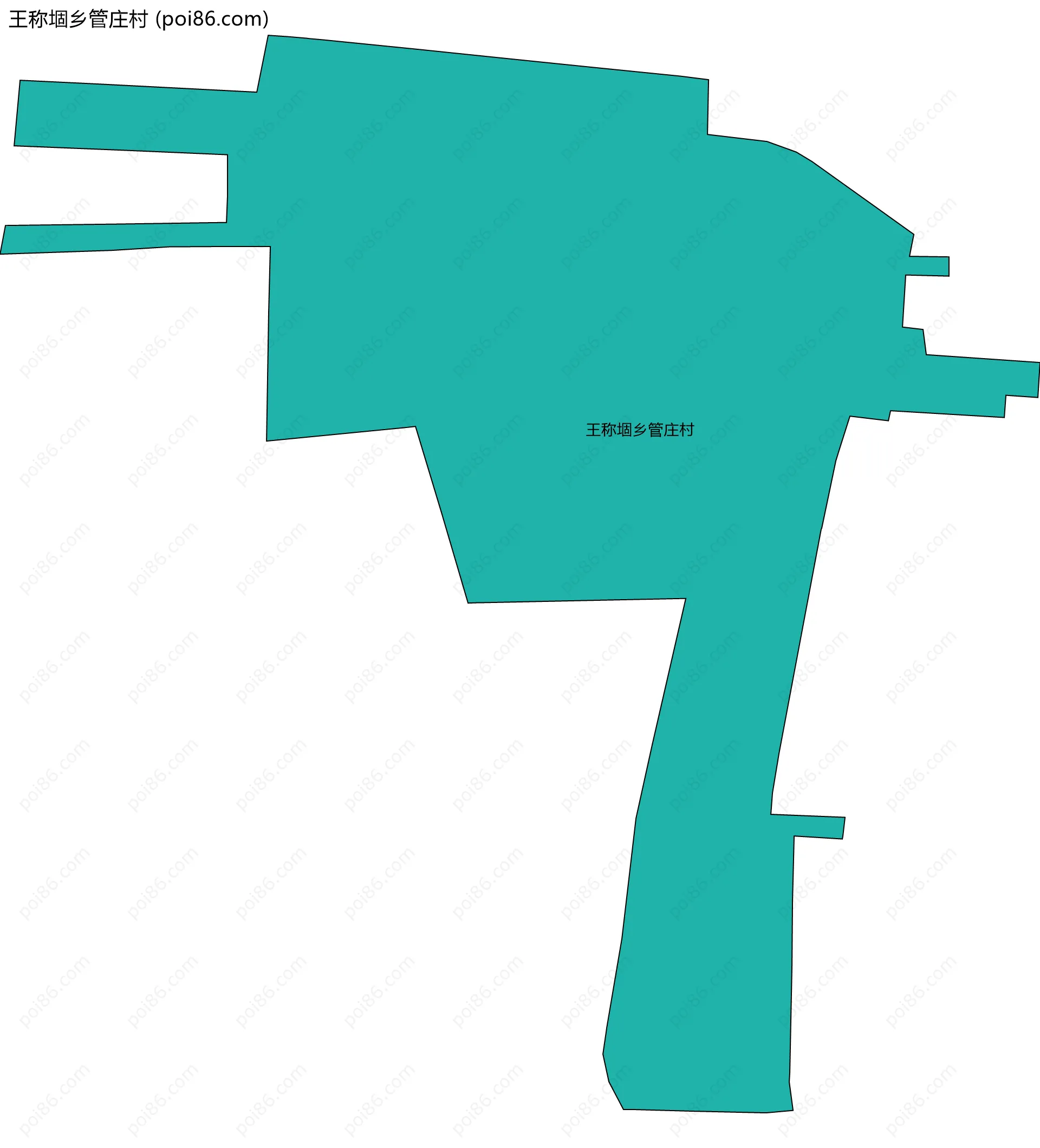 王称堌乡管庄村边界地图