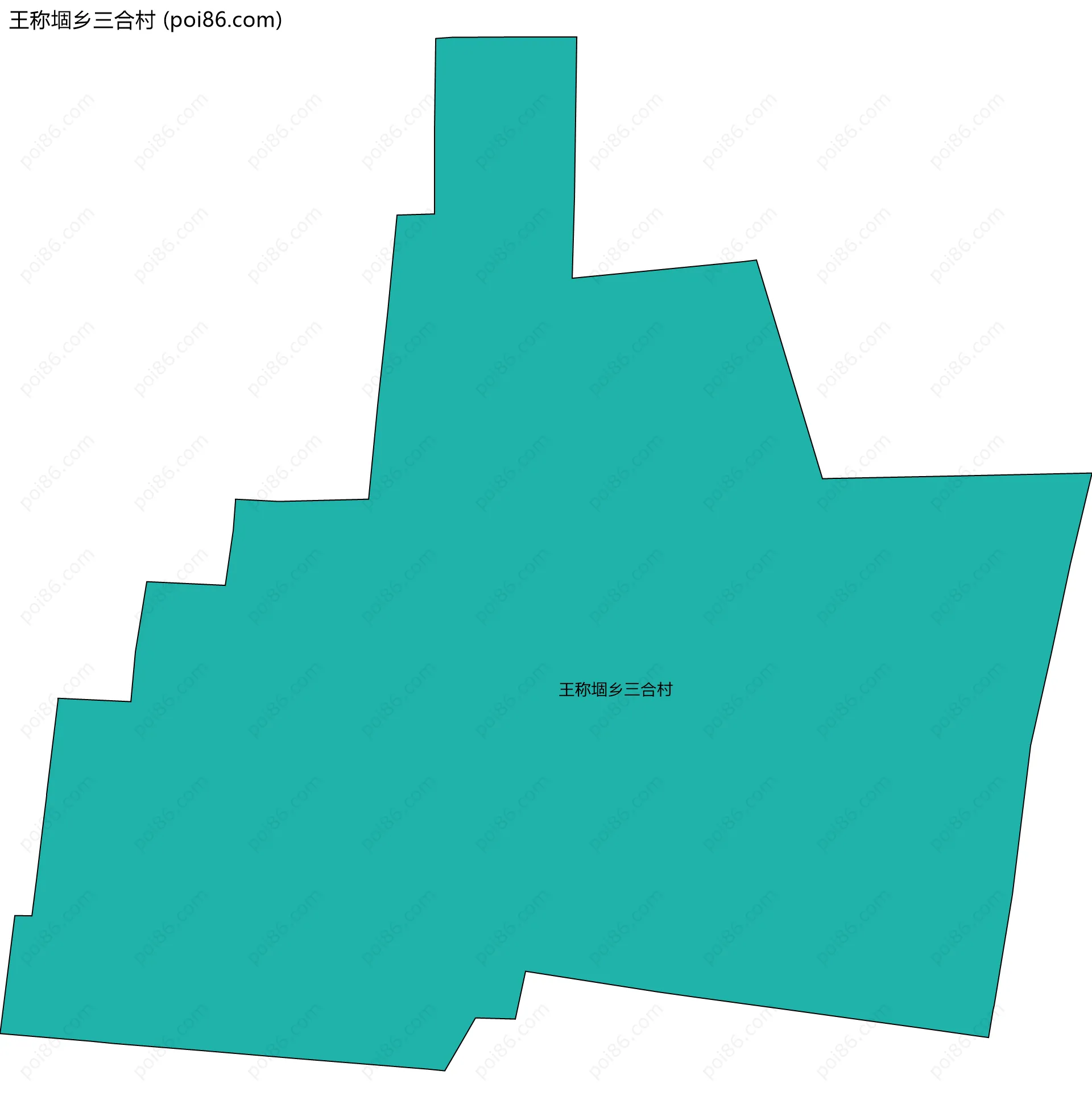 王称堌乡三合村边界地图