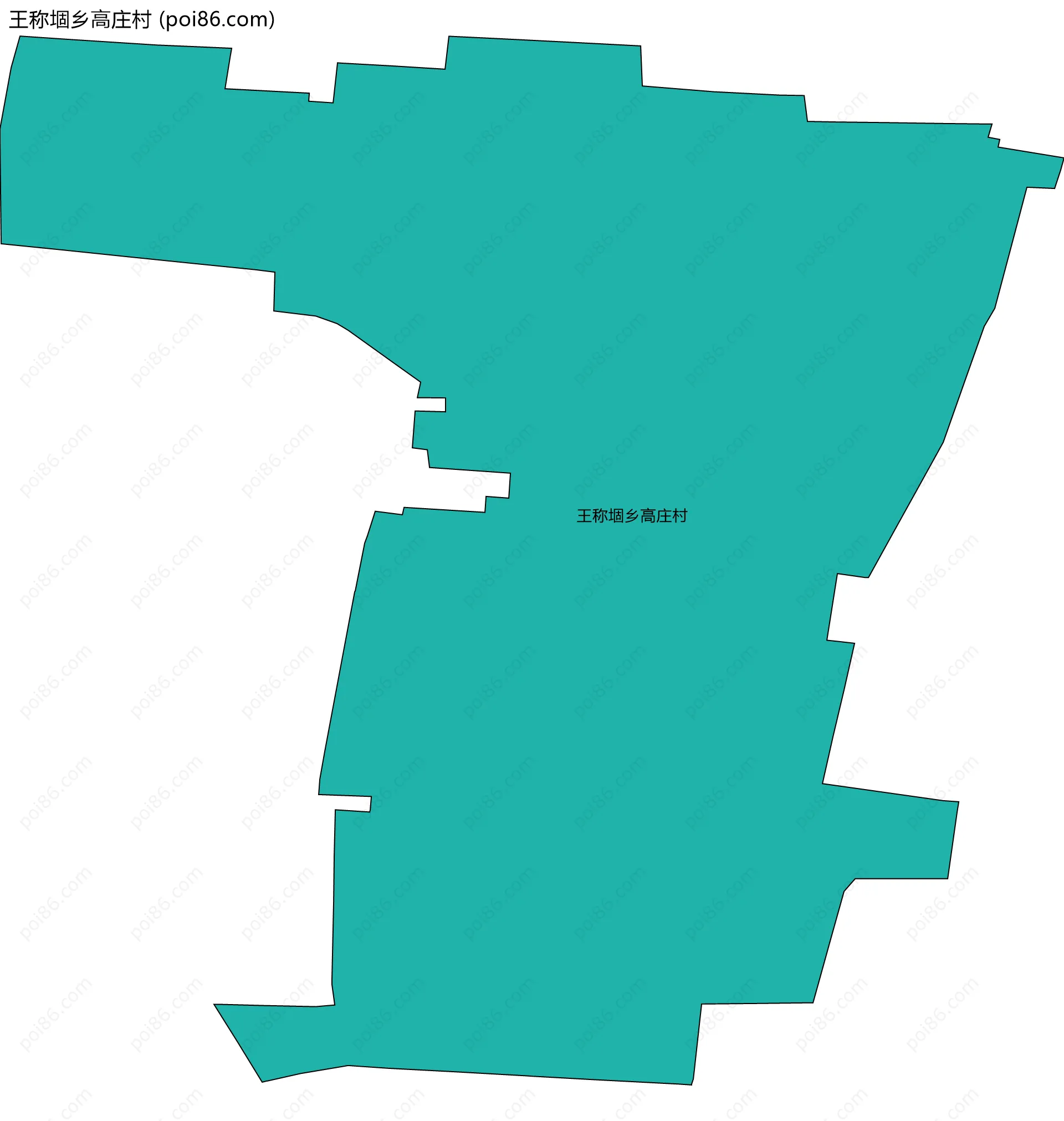 王称堌乡高庄村边界地图