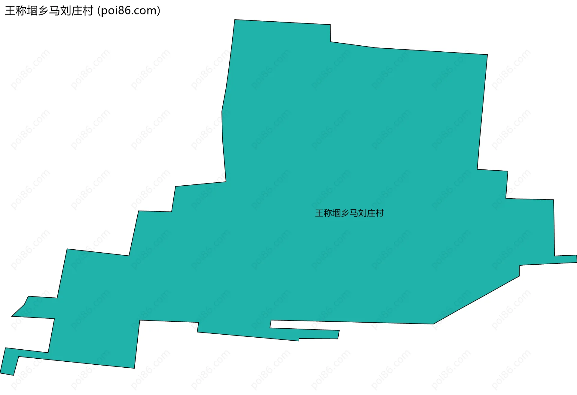 王称堌乡马刘庄村边界地图
