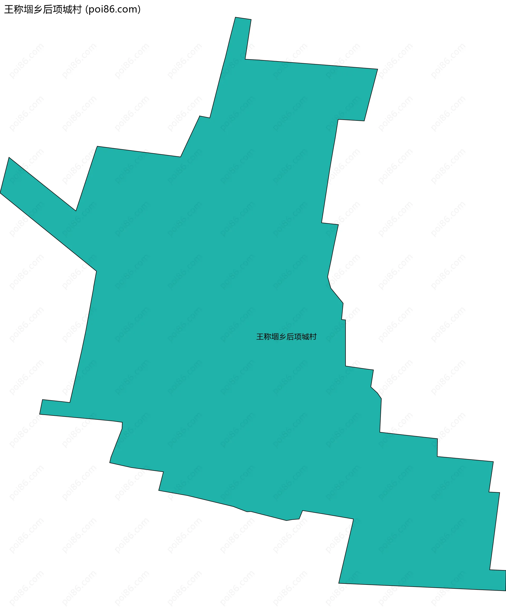 王称堌乡后项城村边界地图